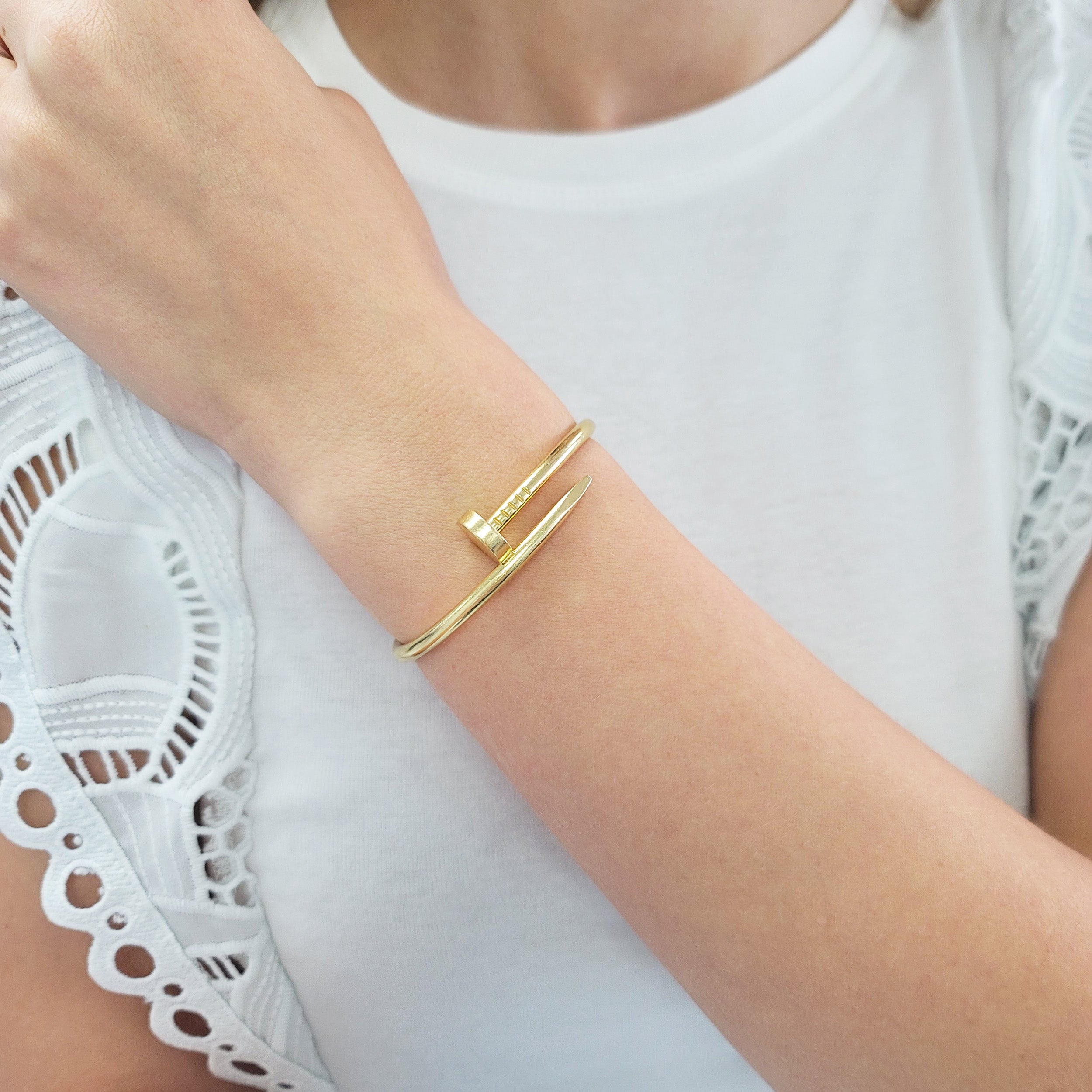 Cartier 'Just Un Clou' Bracelet In 18k Yellow Gold, Size 16