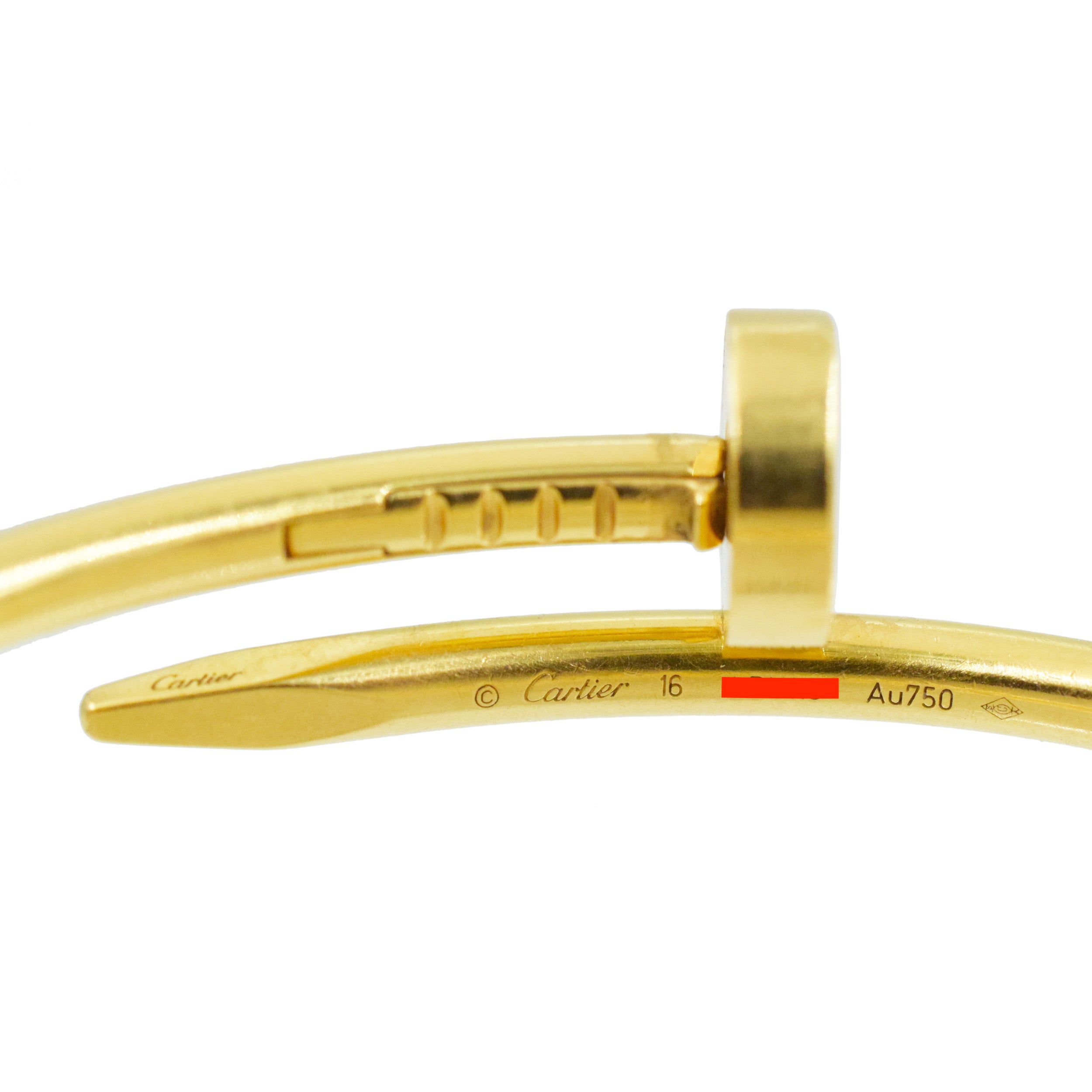 Cartier 'Just Un Clou' Bracelet In 18k Yellow Gold, Size 16