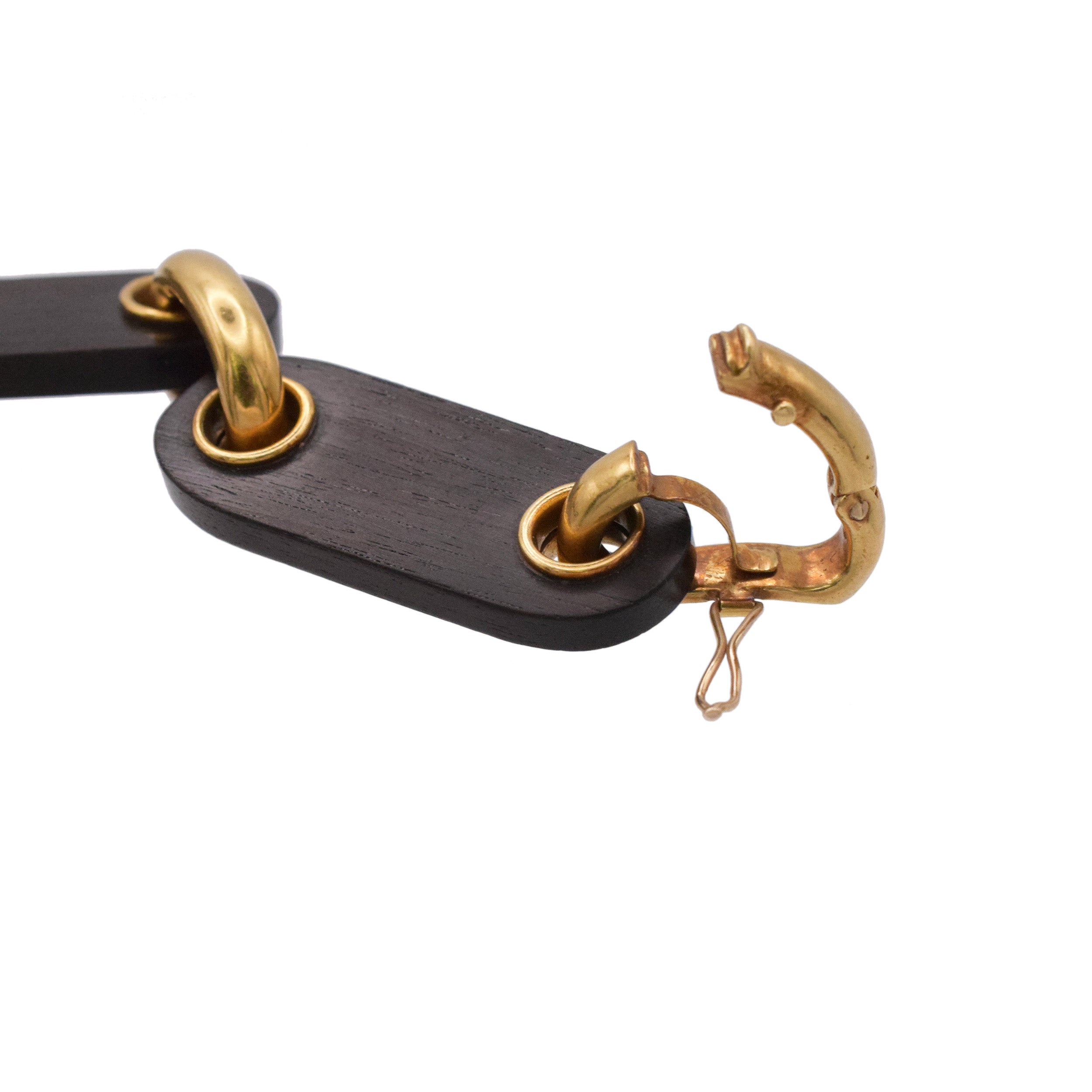 Van Cleef & Arpels Ebony Wood And 18k Yellow Gold Bracelet
