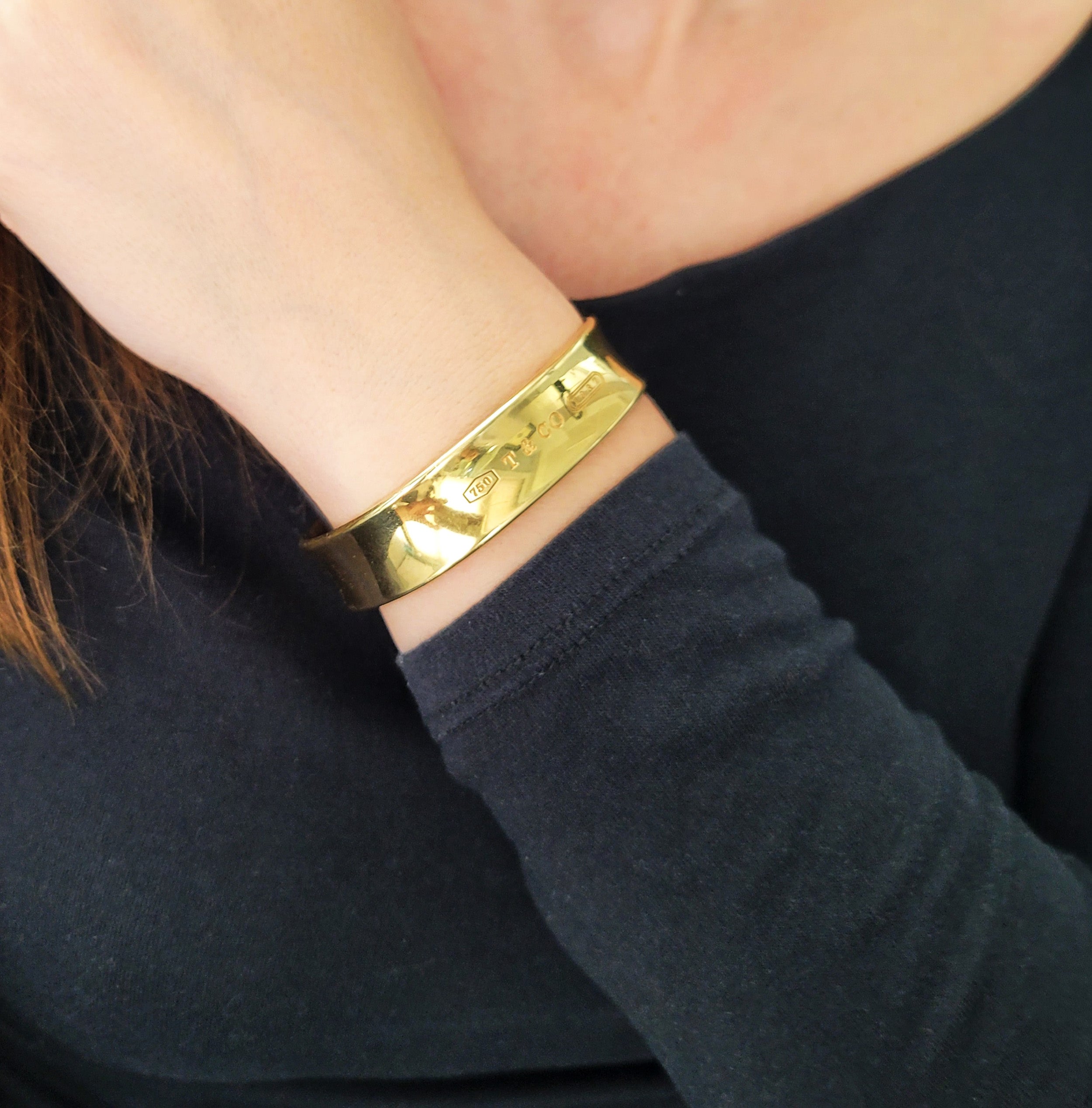 Tiffany&Co. 1837 Square Bangle Bracelet In 18k Yellow Gold