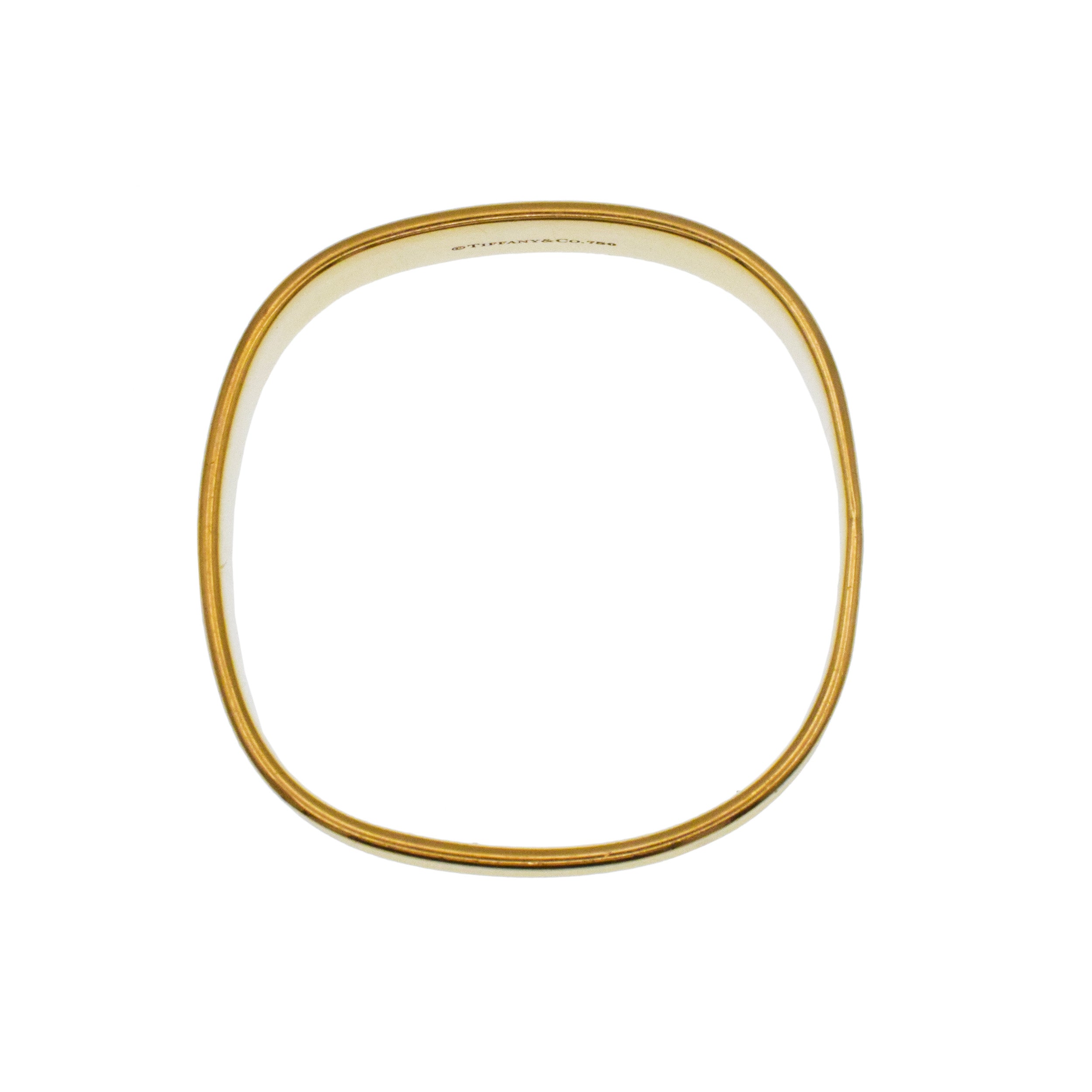 Tiffany&Co. 1837 Square Bangle Bracelet In 18k Yellow Gold