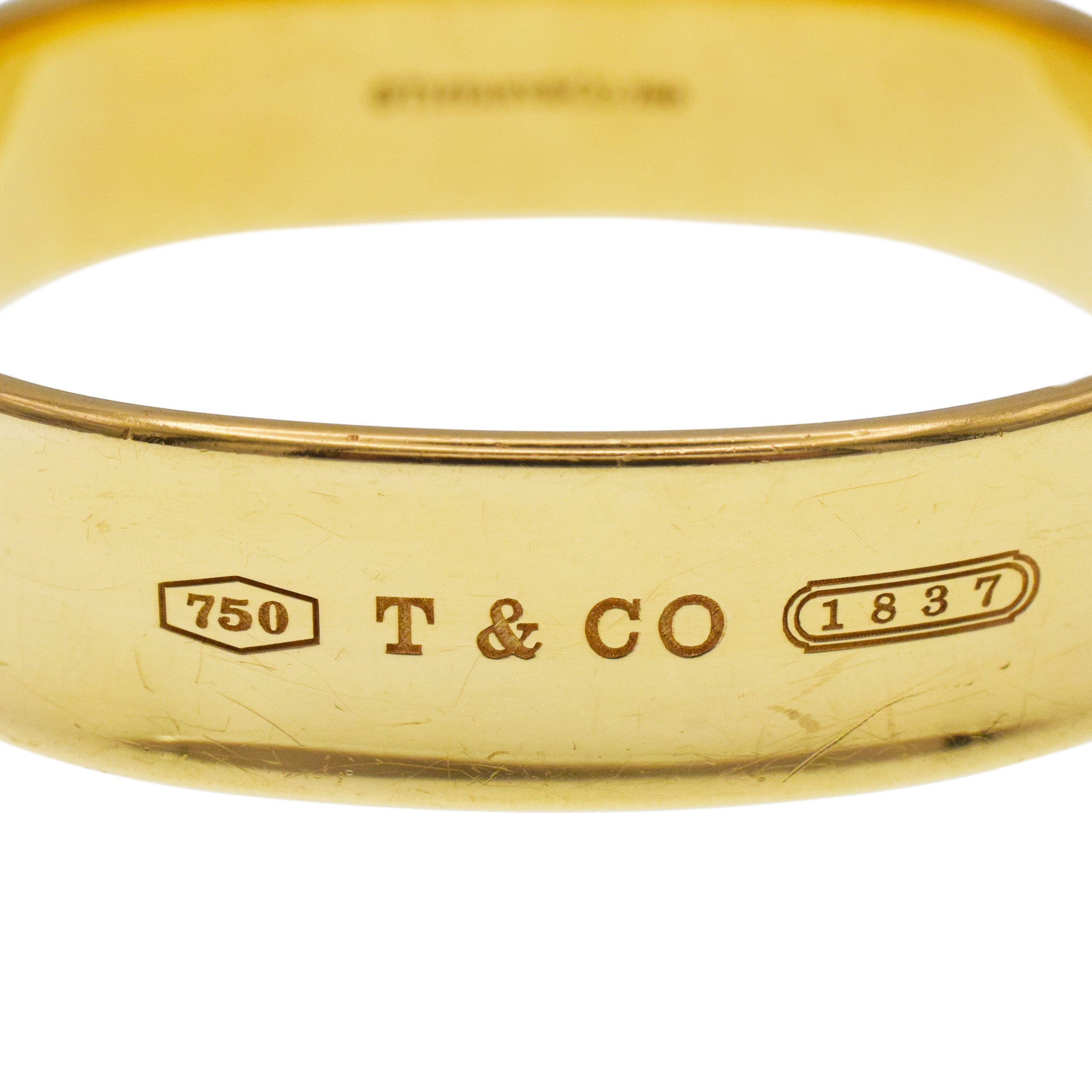 Tiffany&Co. 1837 Square Bangle Bracelet In 18k Yellow Gold