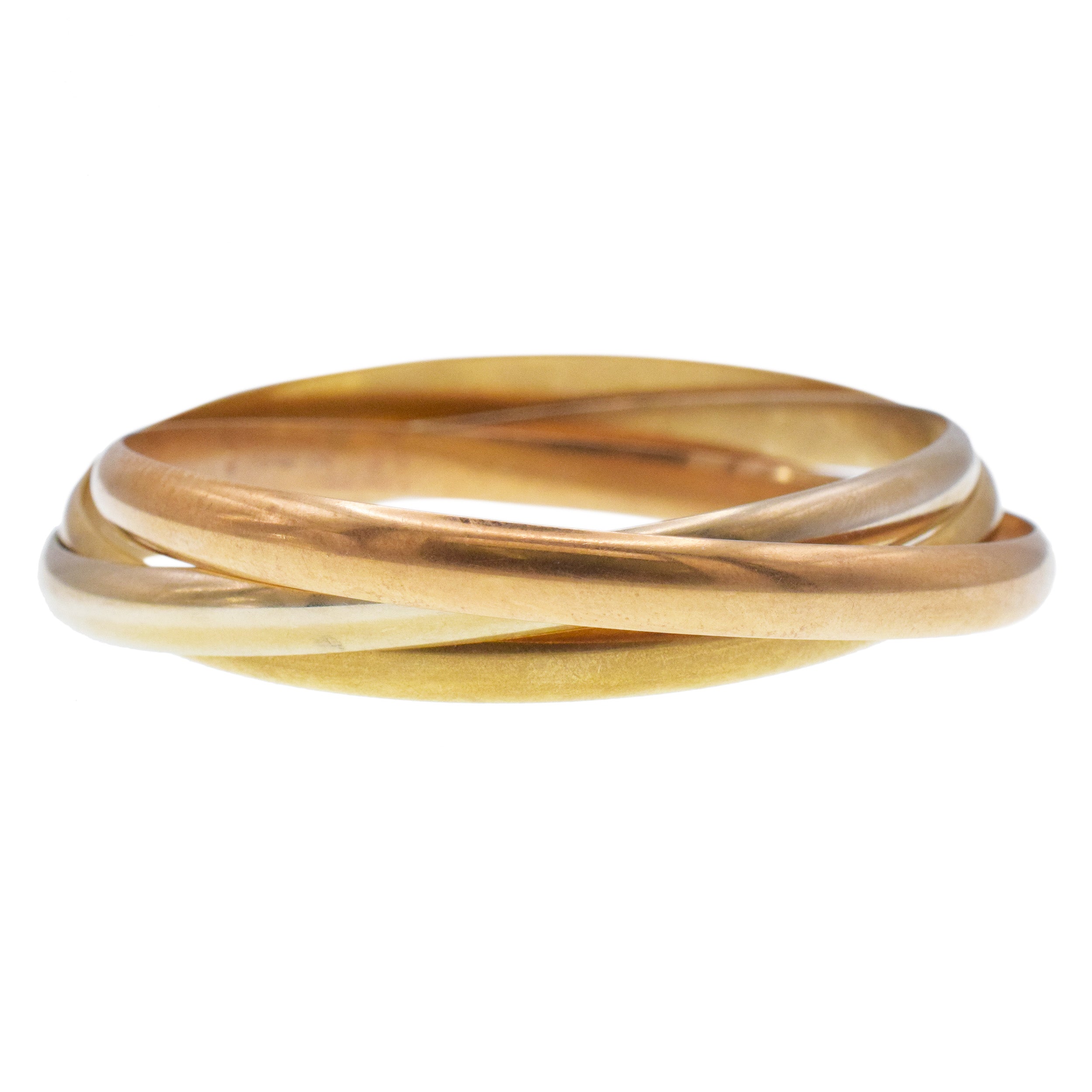 Cartier Trinity Bangle Bracelet In 18k Tri-Tone Gold