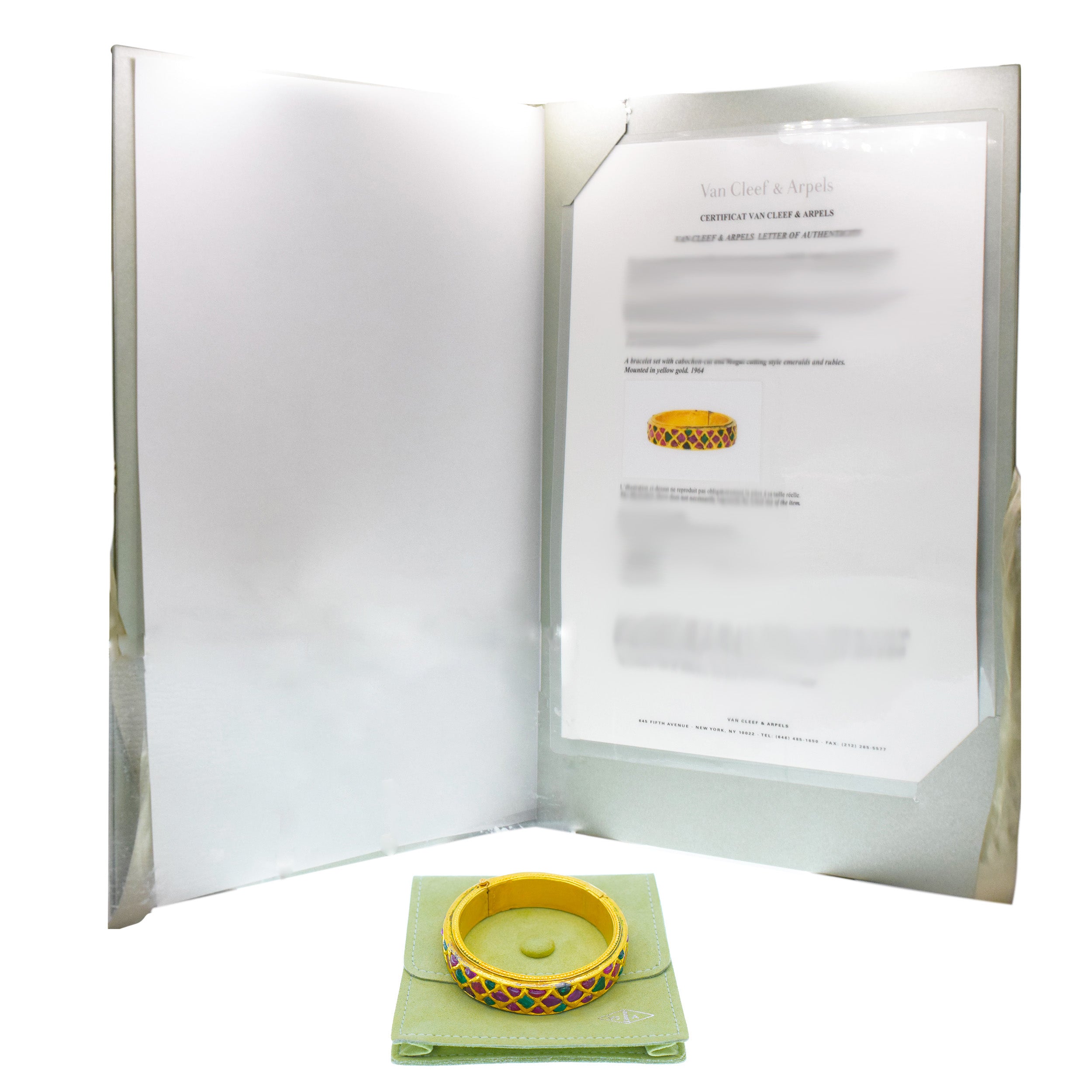 Van Cleef & Arpels Mogul Cut Ruby And Emerald Bracelet In 18k Yellow Gold
