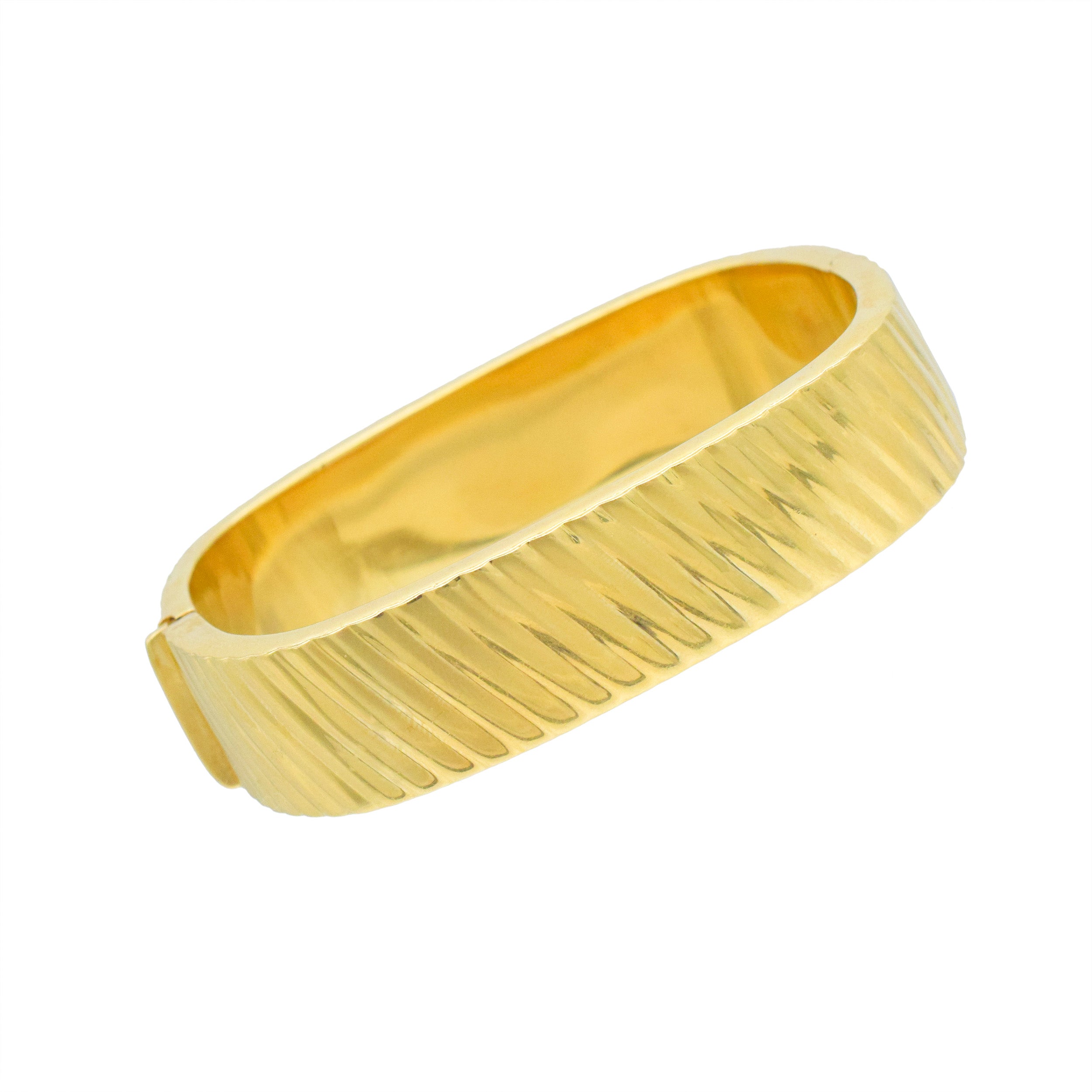 14k Yellow Gold Hinged Bangle Bracelet