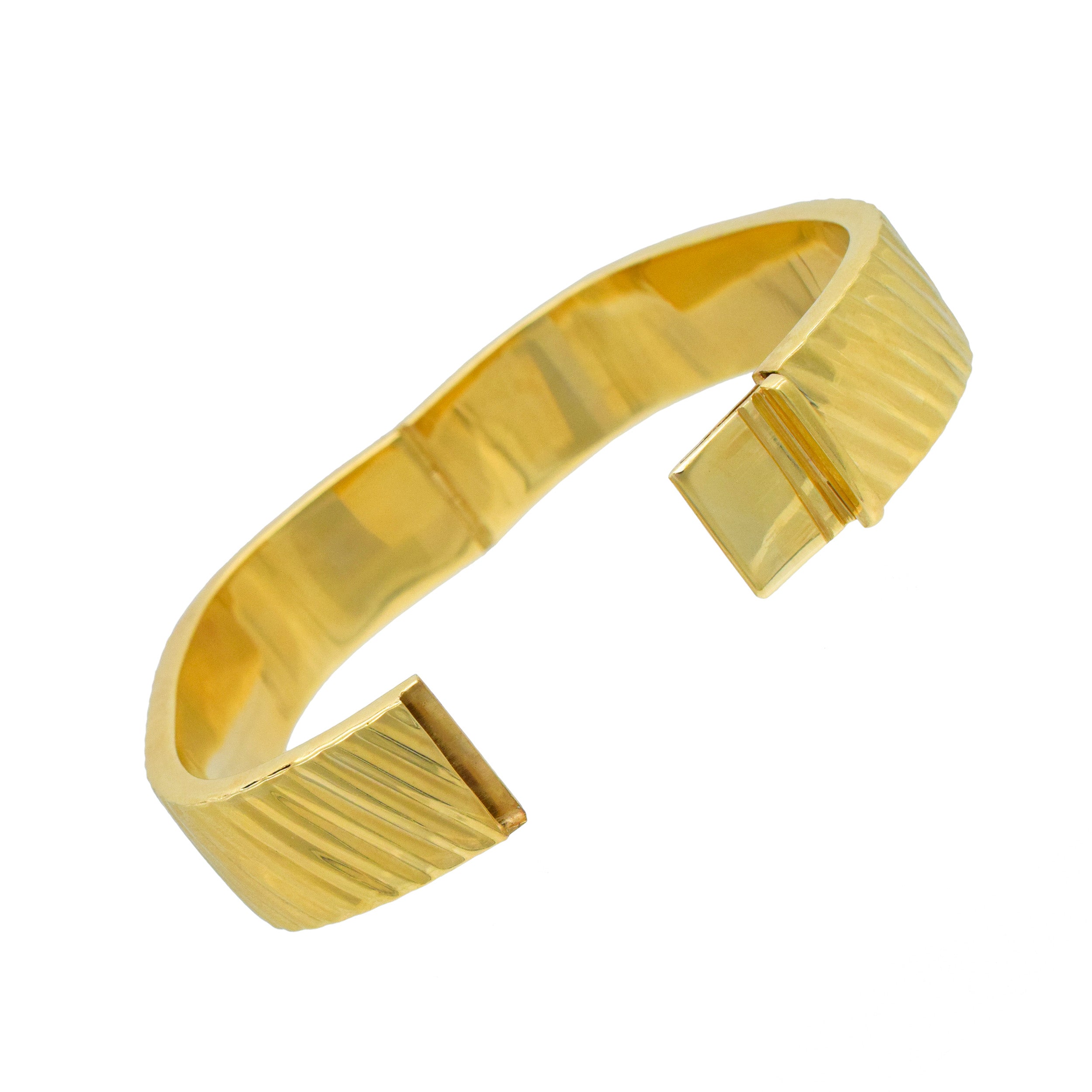 14k Yellow Gold Hinged Bangle Bracelet