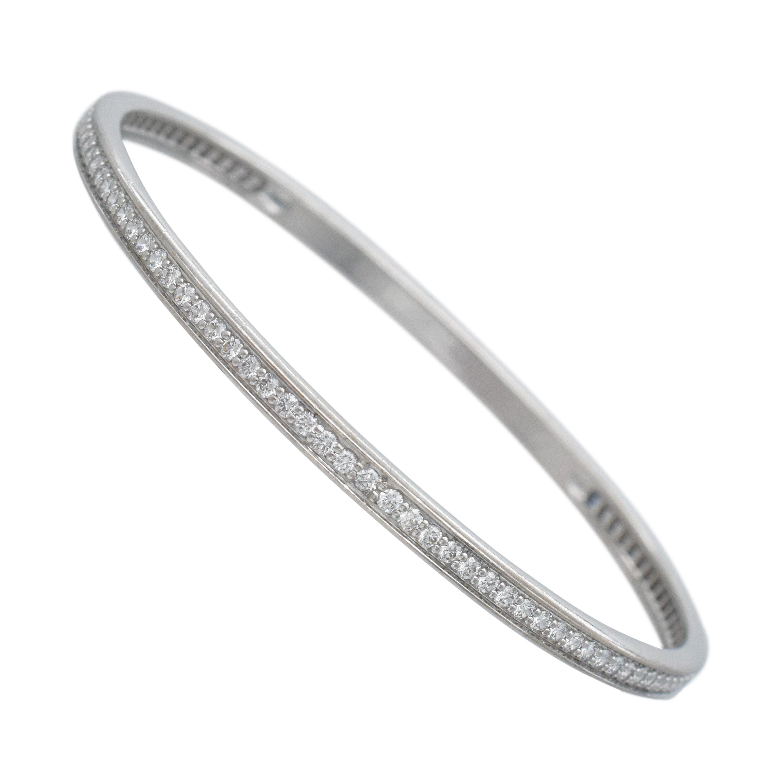 Cartier 2.00ct Diamond Bangle Bracelet In 18k White Gold