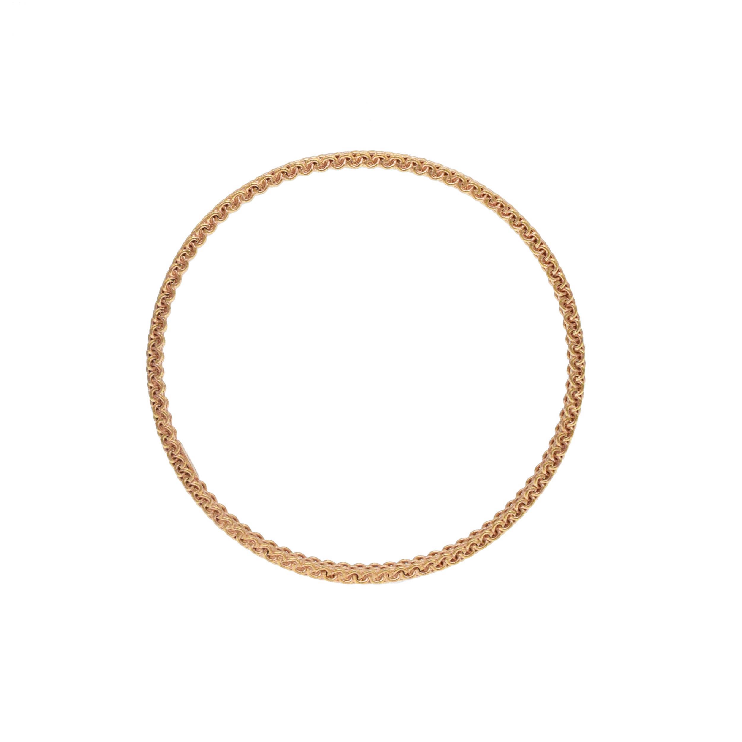 Tiffany&Co. 18k Rose Gold Woven Bangle Bracelet