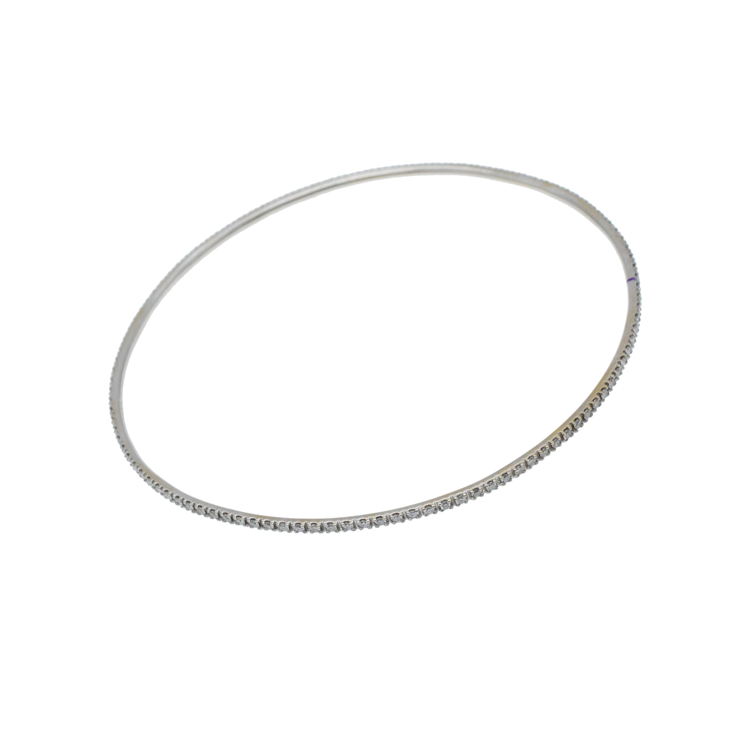 Tiffany & Co. Diamond Bangle Bracelet In 18k White Gold