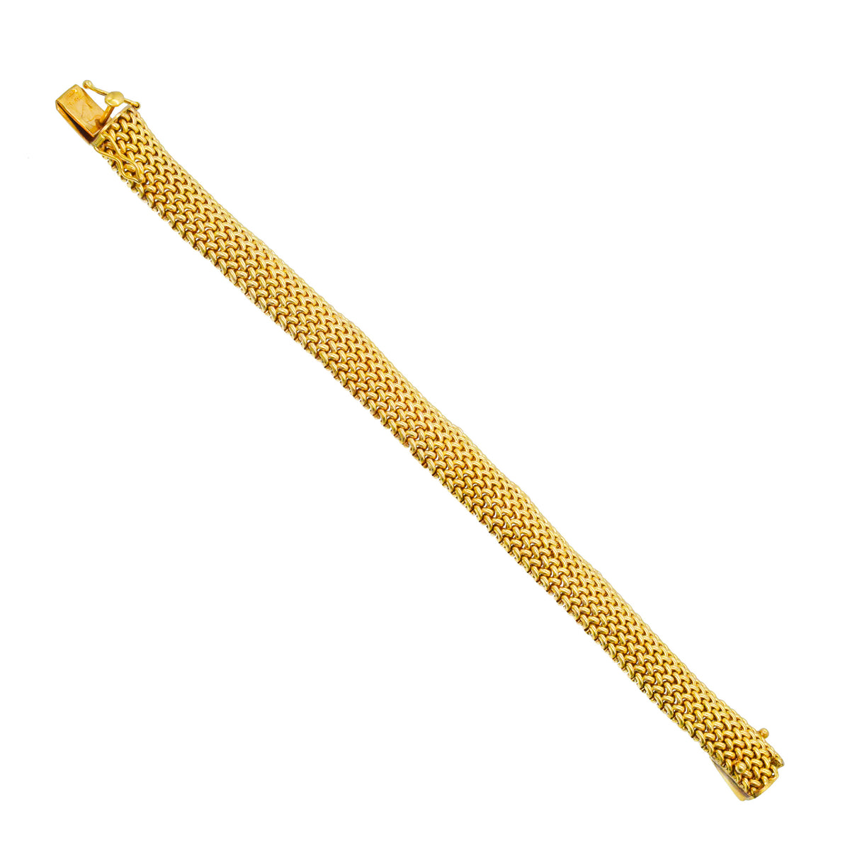 Tiffany & Co. Wide Woven Mesh Bracelet In 14k Yellow Gold