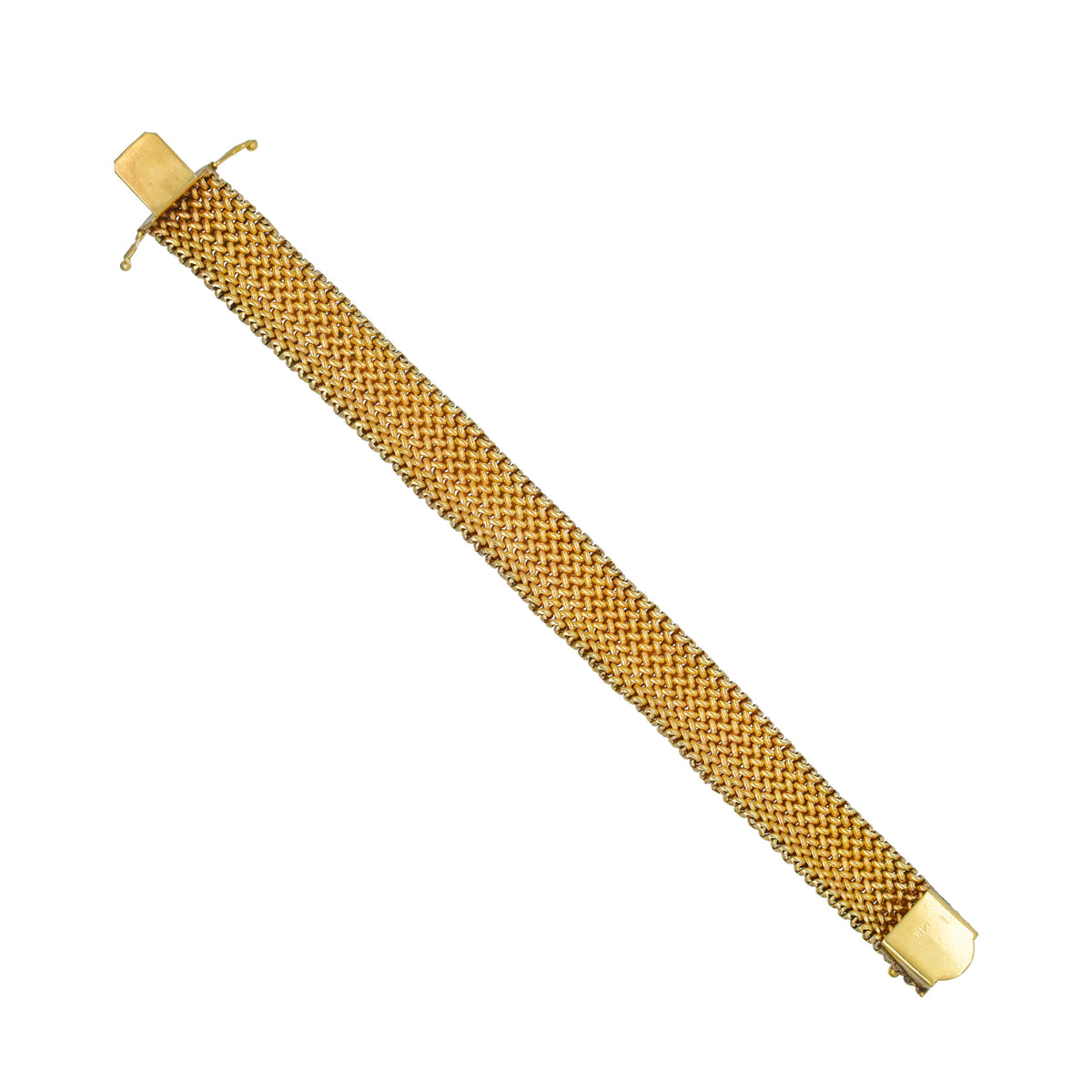 Tiffany & Co. Wide Woven Mesh Bracelet In 14k Yellow Gold