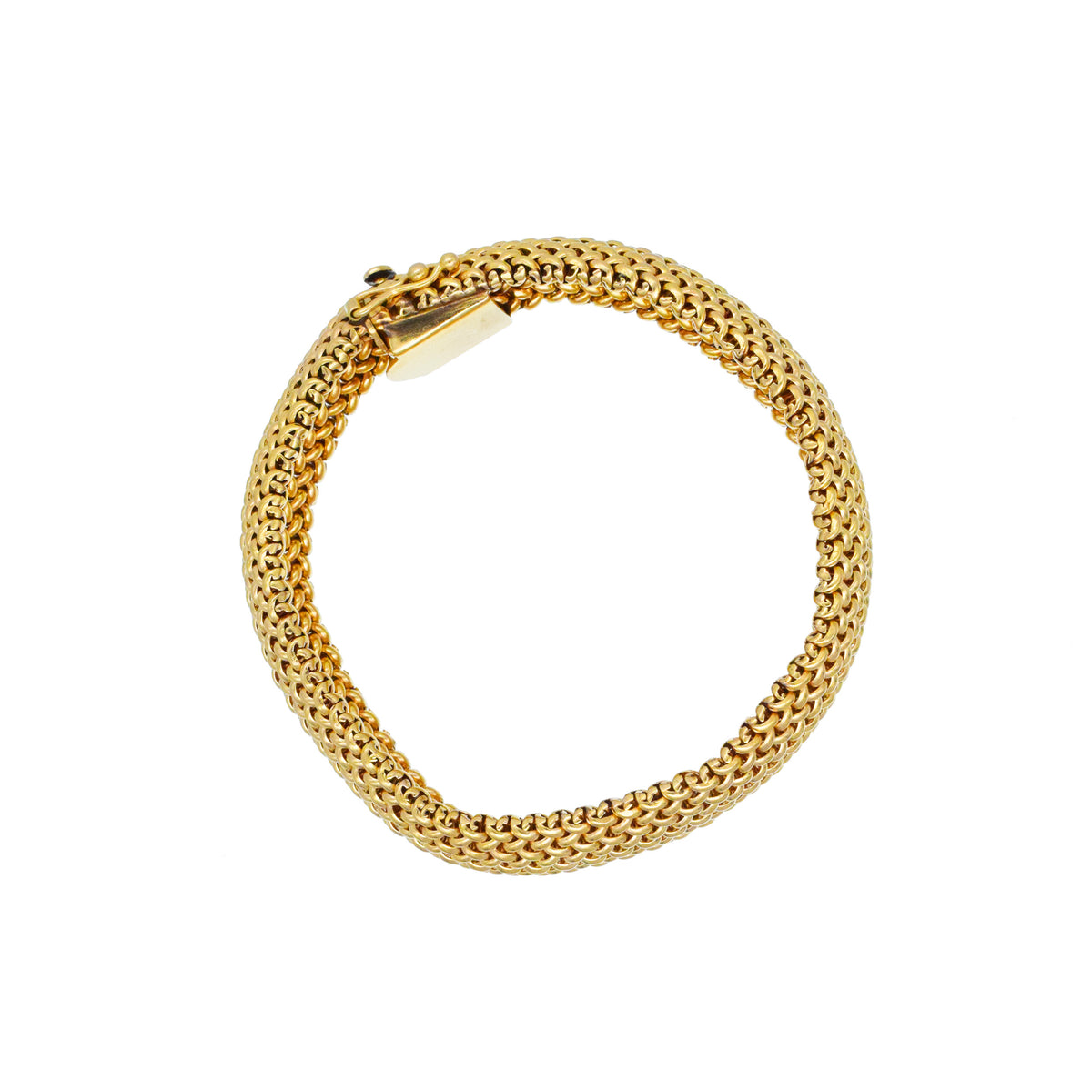 Tiffany & Co. Wide Woven Mesh Bracelet In 14k Yellow Gold