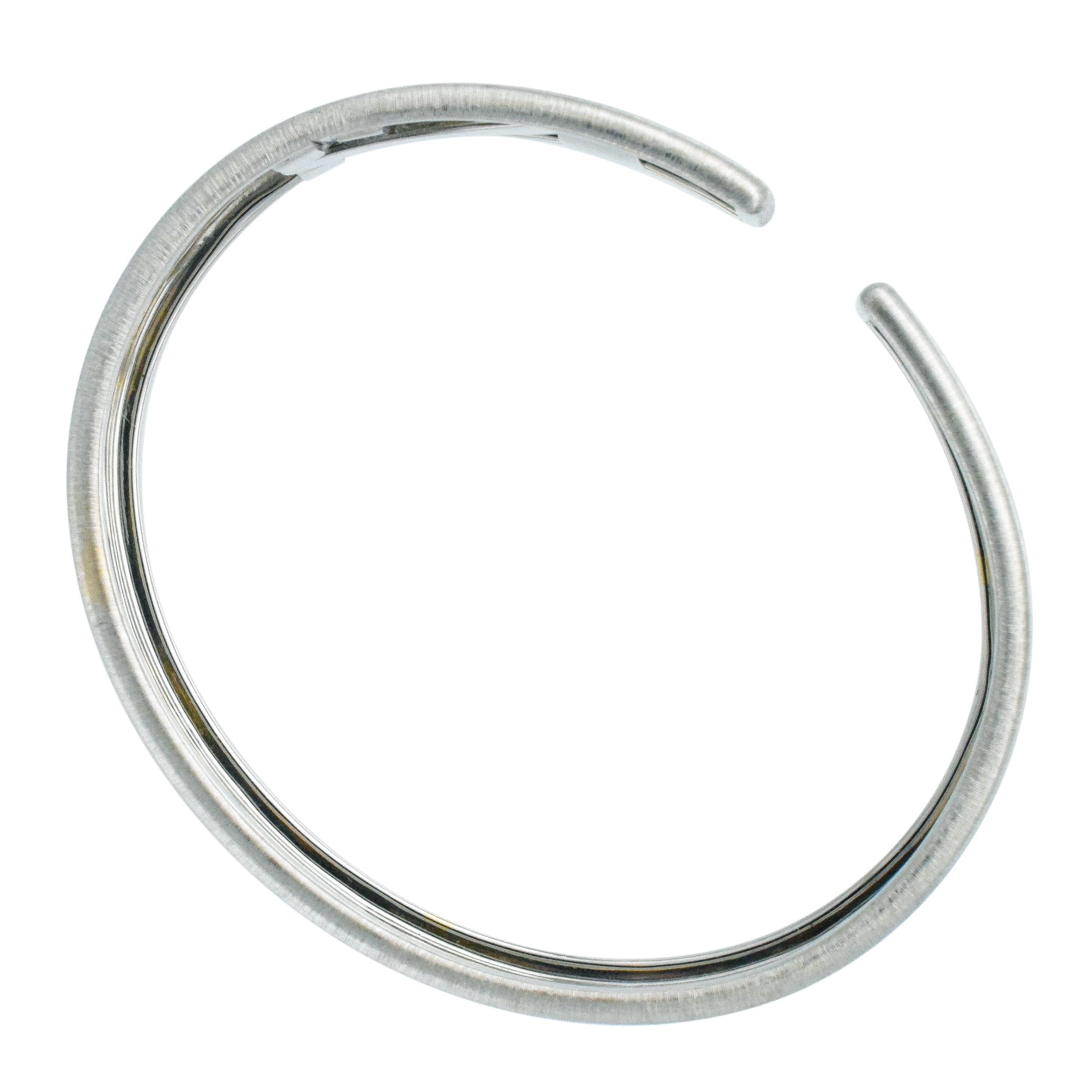 Brushed 18k Two Tone Gold Cuff Bracelet