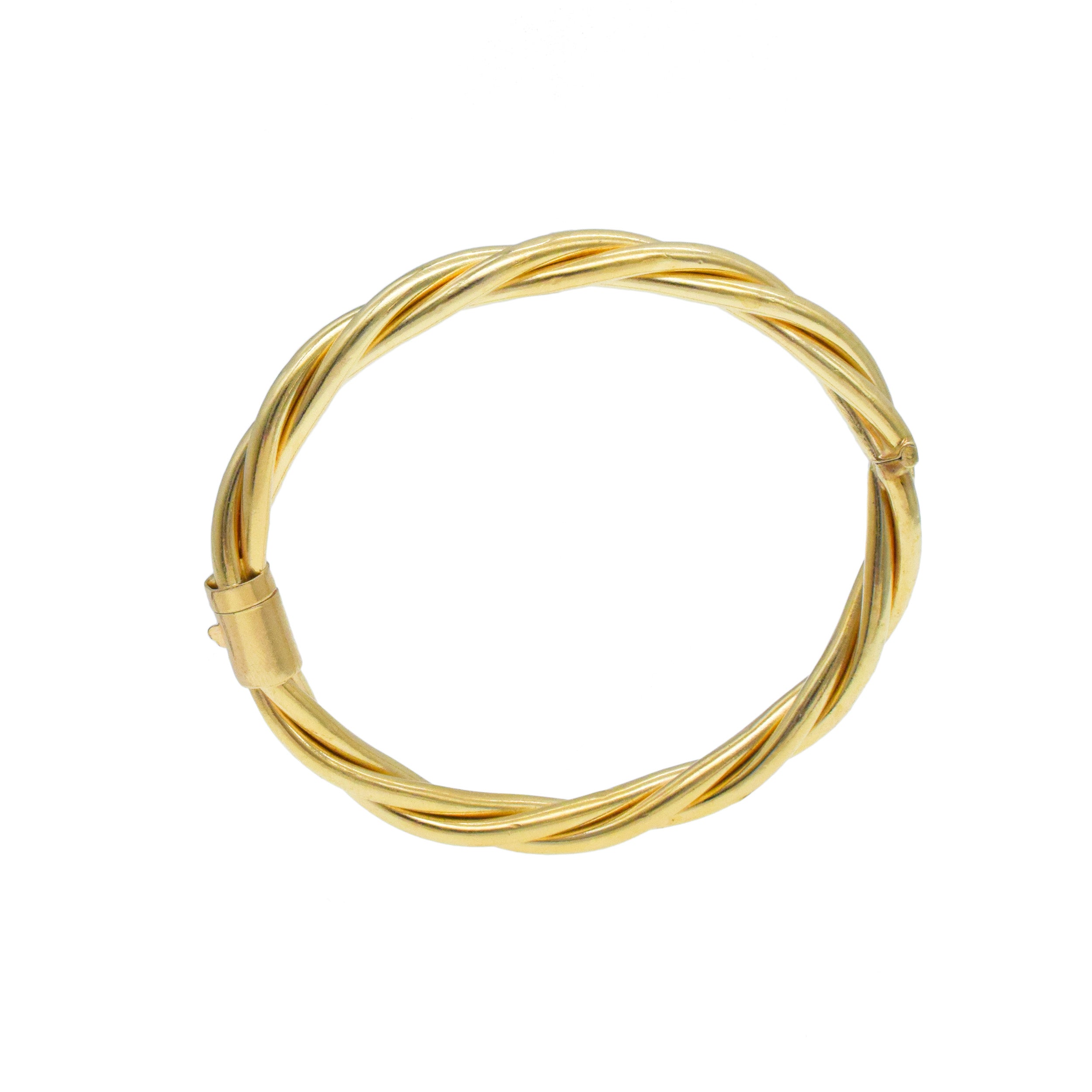 14k Yellow Gold Twist Bangle Bracelet