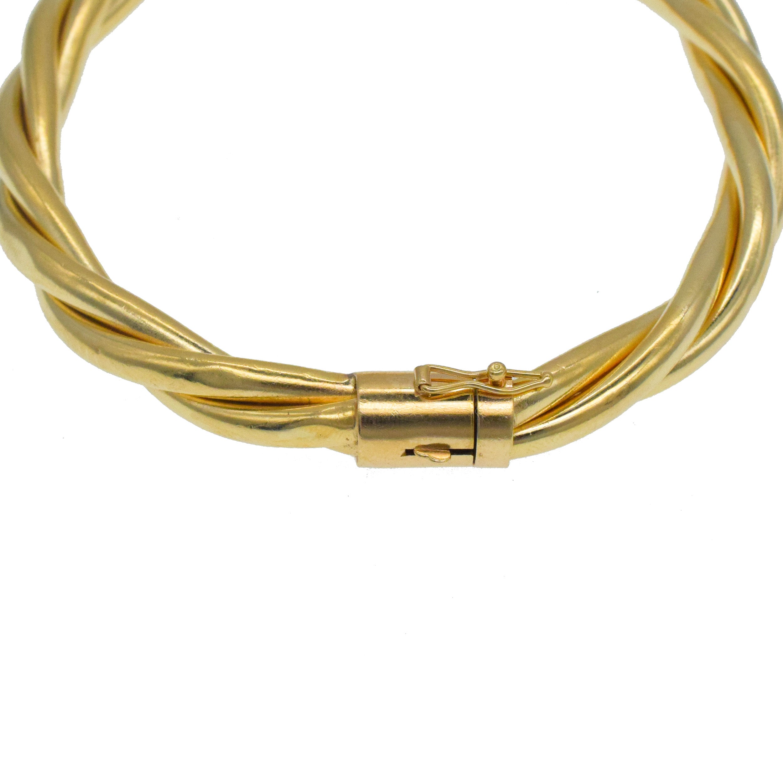 14k Yellow Gold Twist Bangle Bracelet