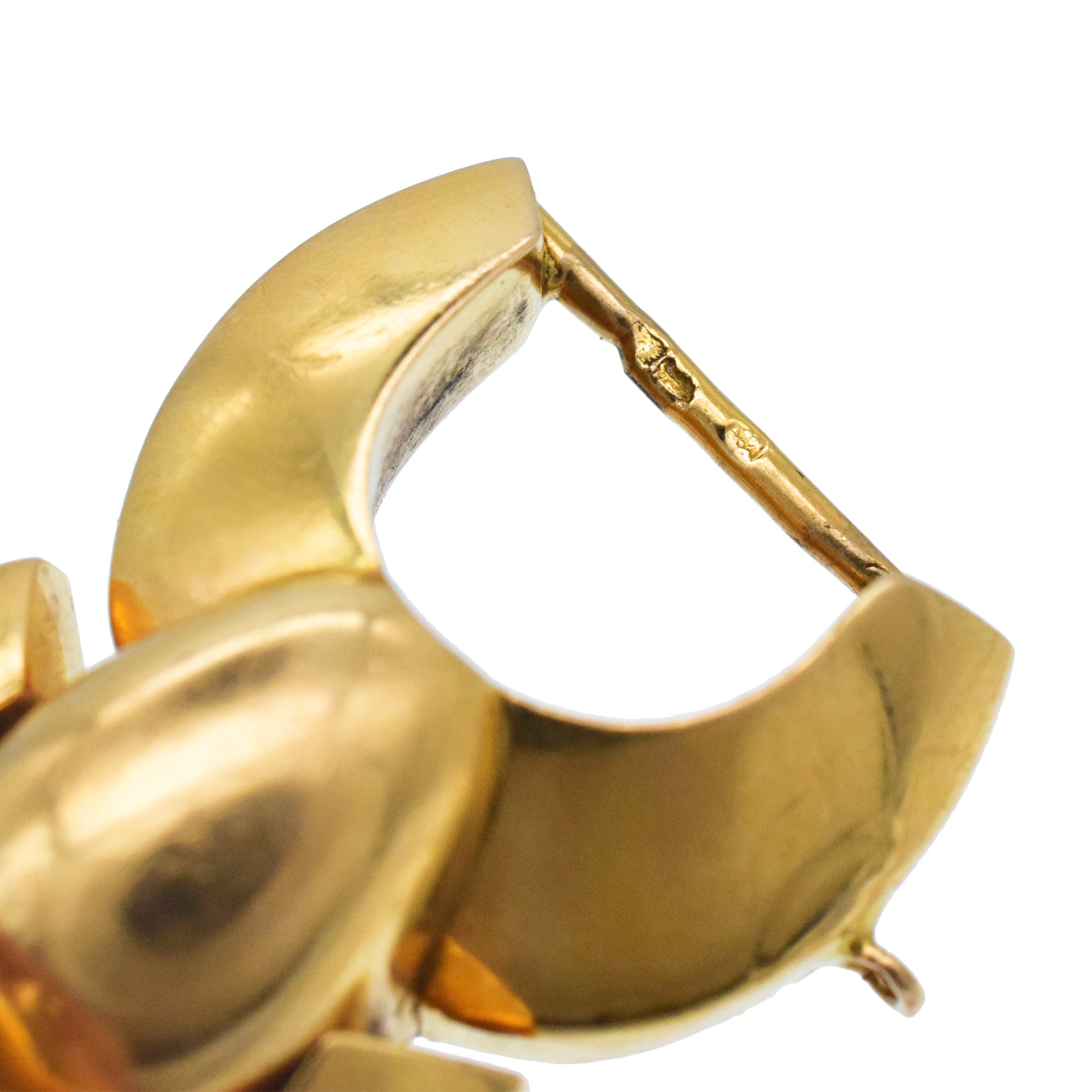 1940's Fancy Shape Dome Link Bracelet In 18k Yellow Gold