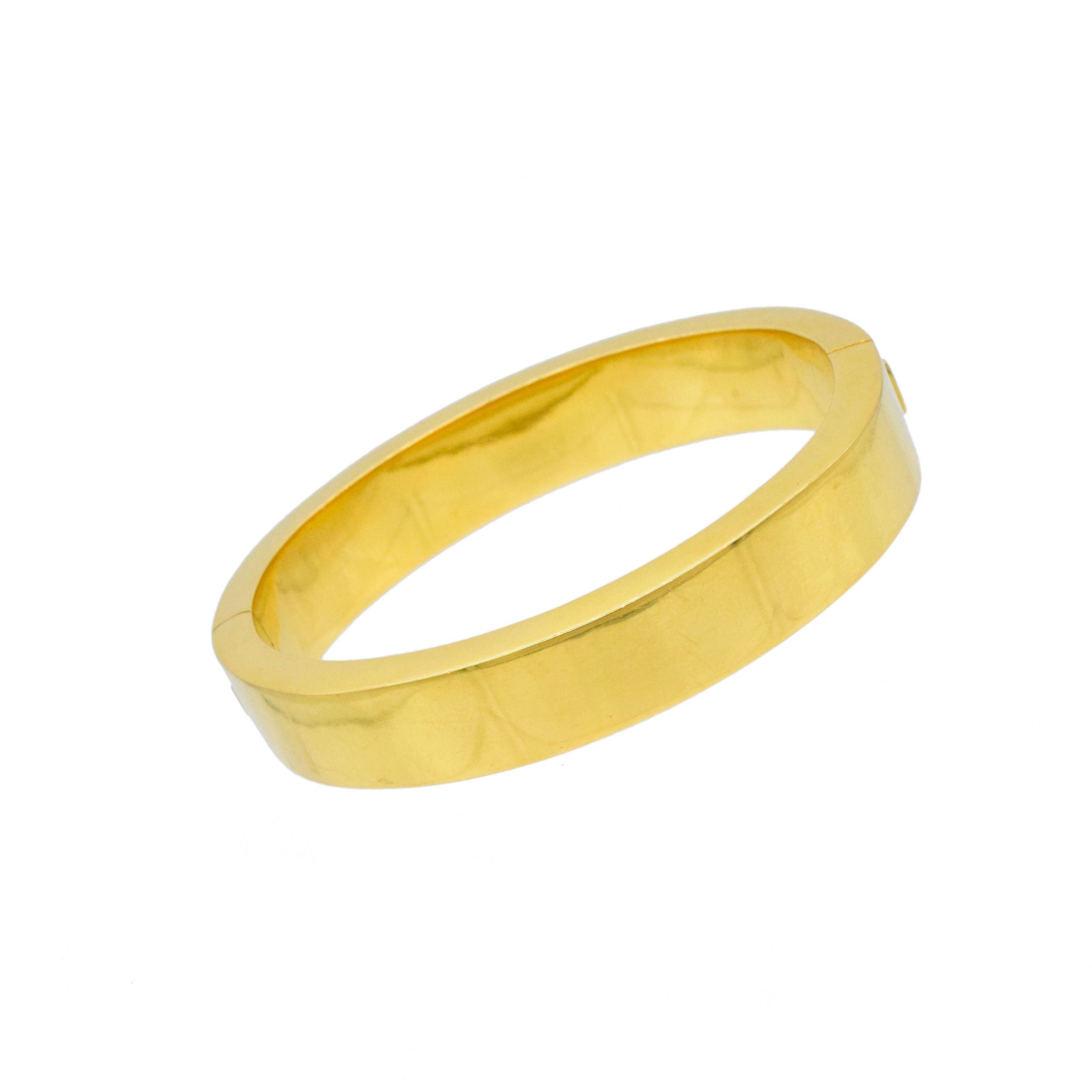 Weingrill 18k Yellow Gold Hinged Bangle Bracelet
