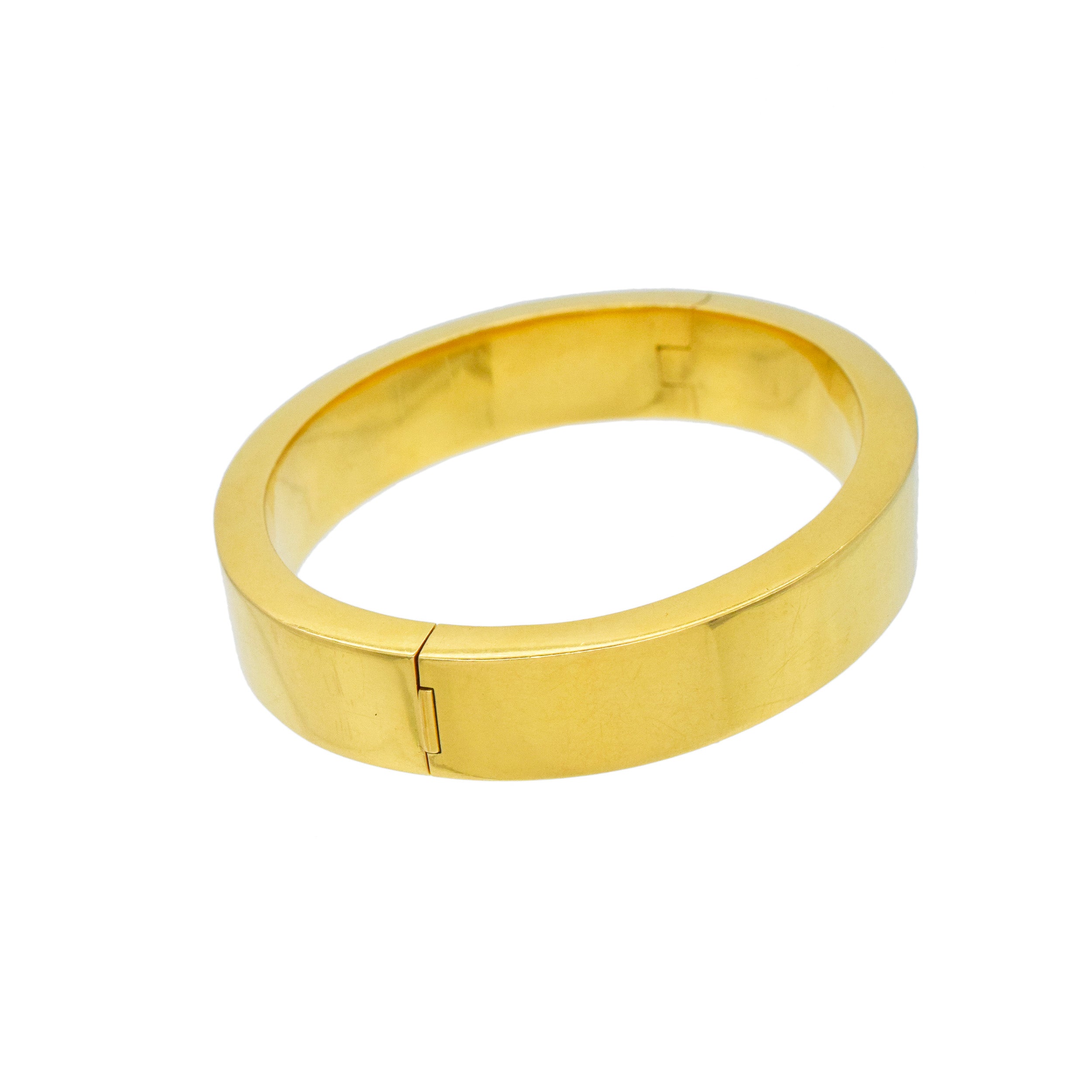 Weingrill 18k Yellow Gold Hinged Bangle Bracelet