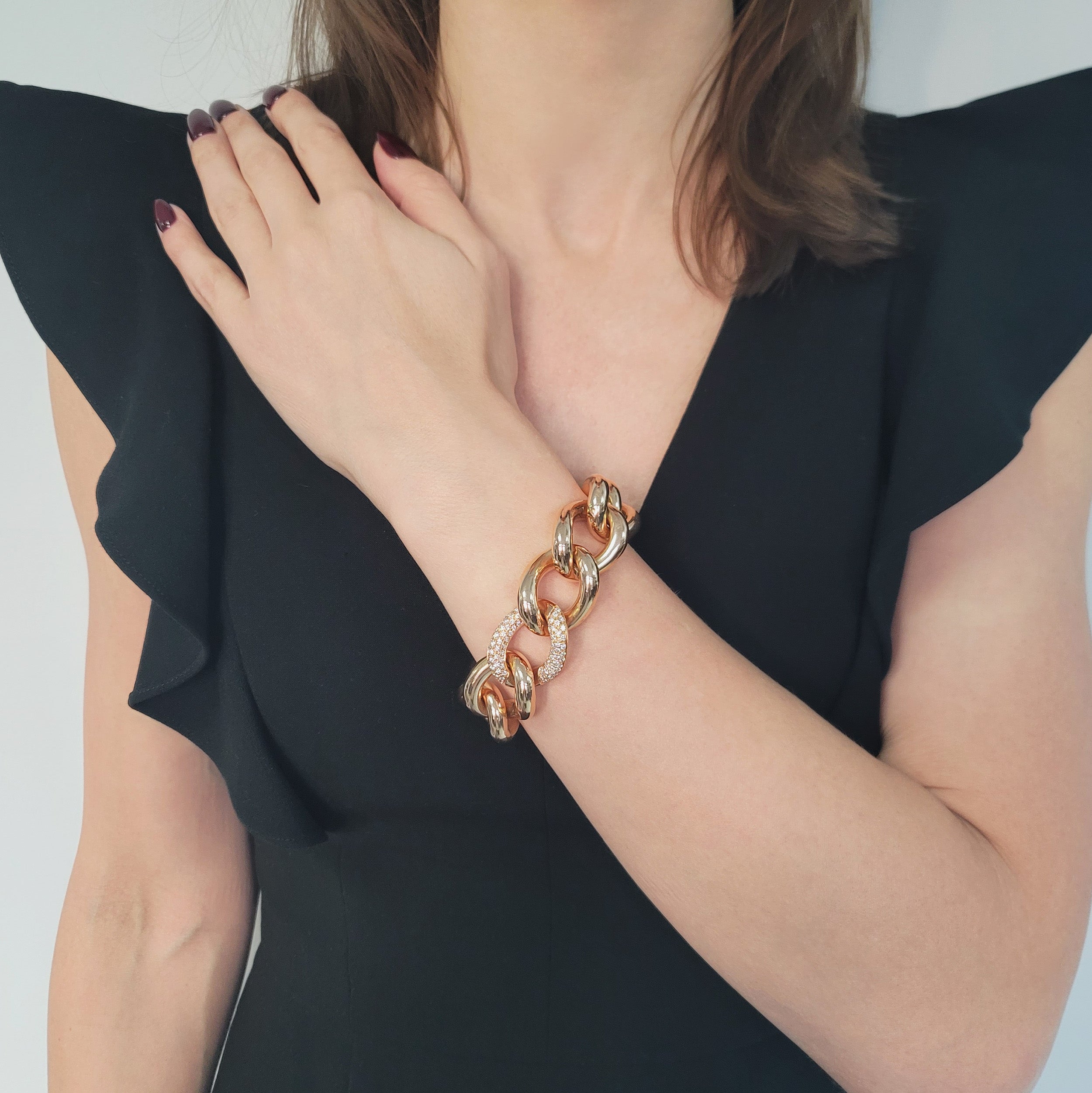 Tiffany & Co. Diamond and 18k Rose Gold Bracelet