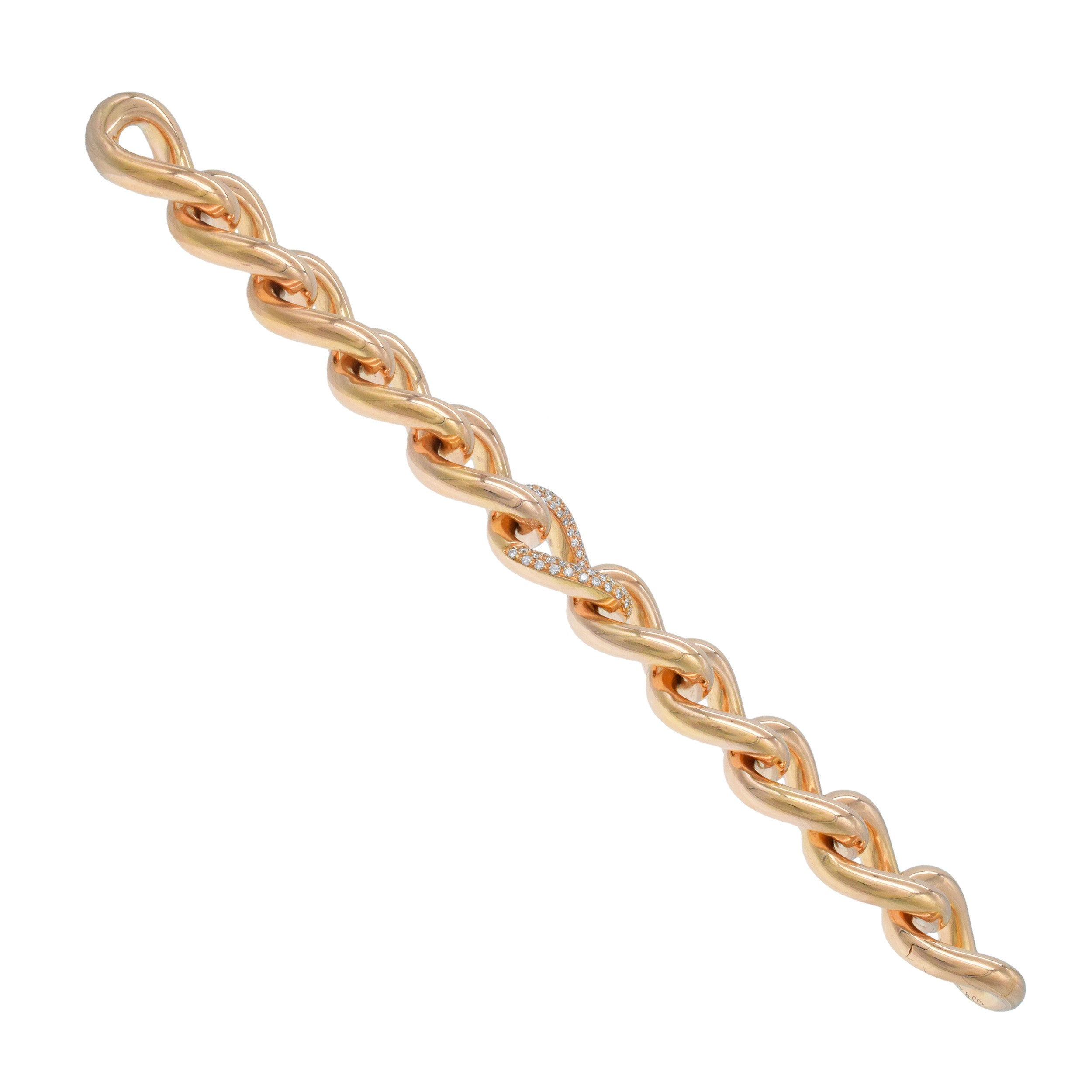 Tiffany & Co. Diamond and 18k Rose Gold Bracelet