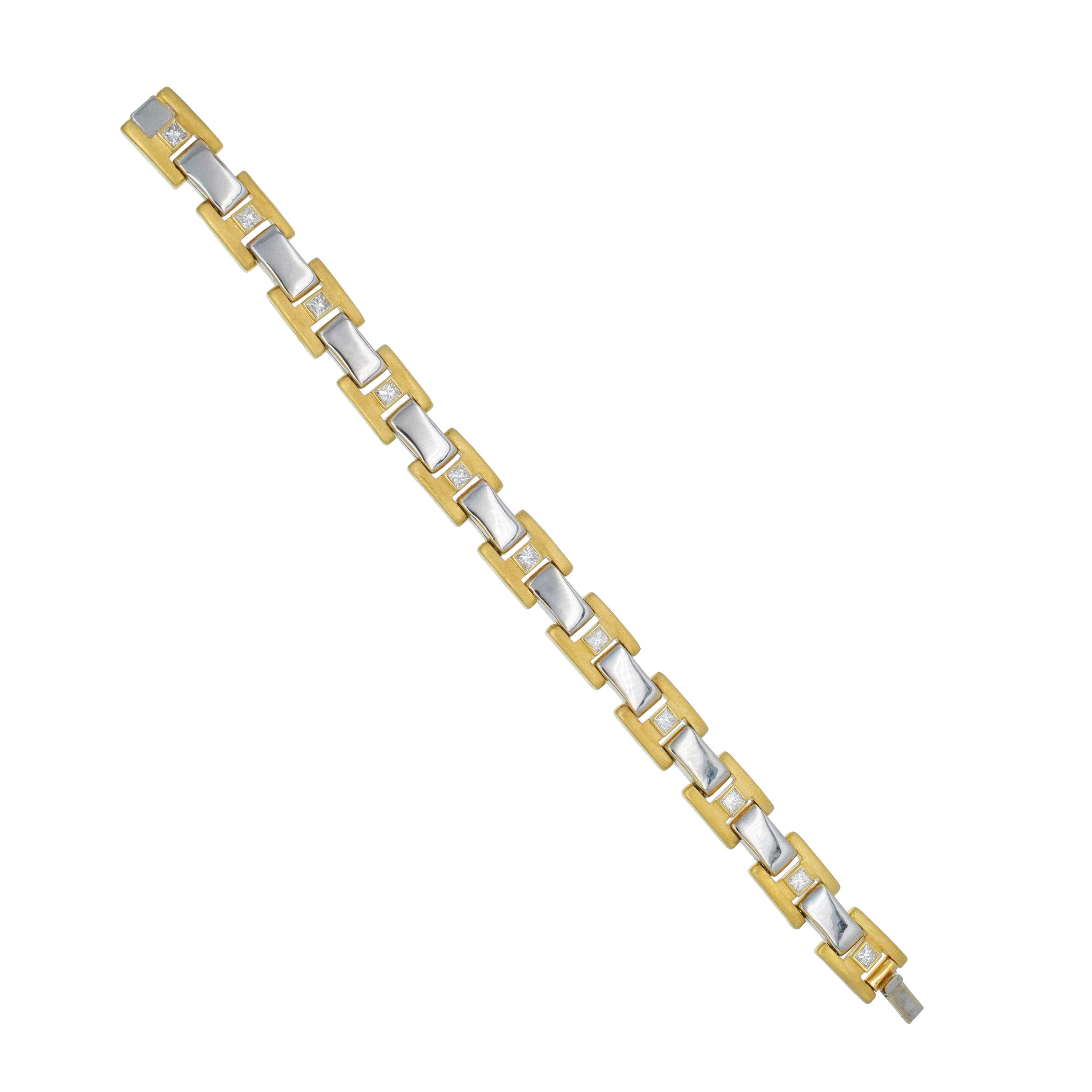2.20ct Diamond Bracelet In 18k Two Tone Gold