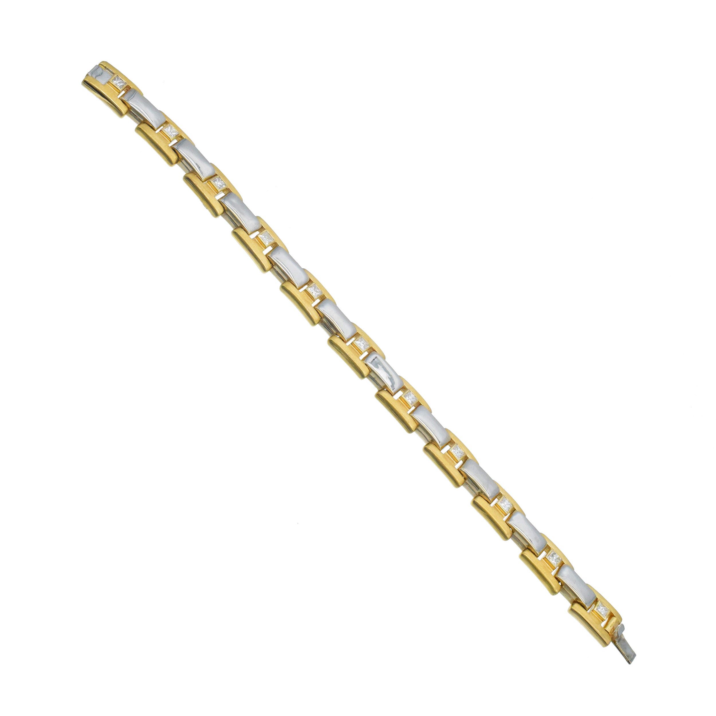 2.20ct Diamond Bracelet In 18k Two Tone Gold