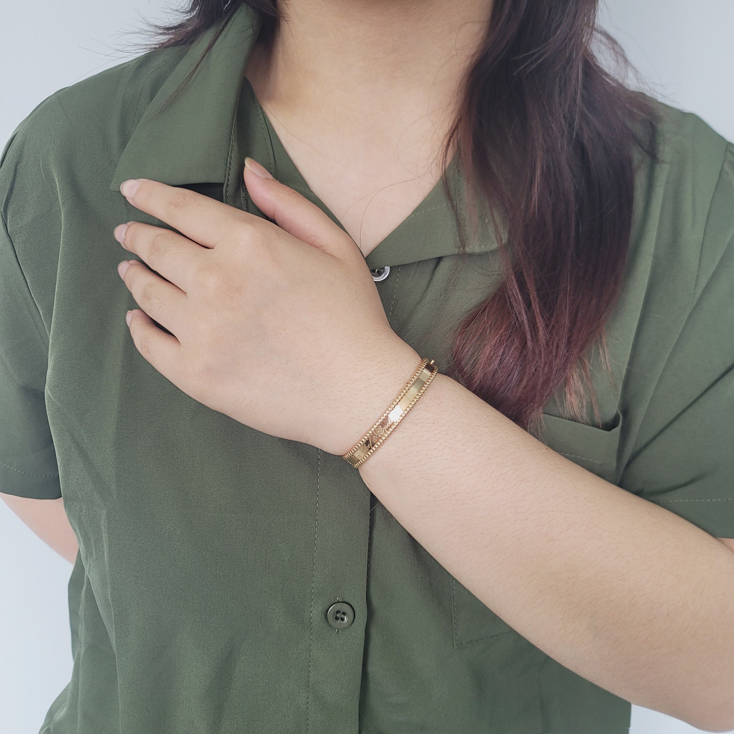 Van Cleef & Arpels 18k Rose Gold Signature Perlee Bracelet