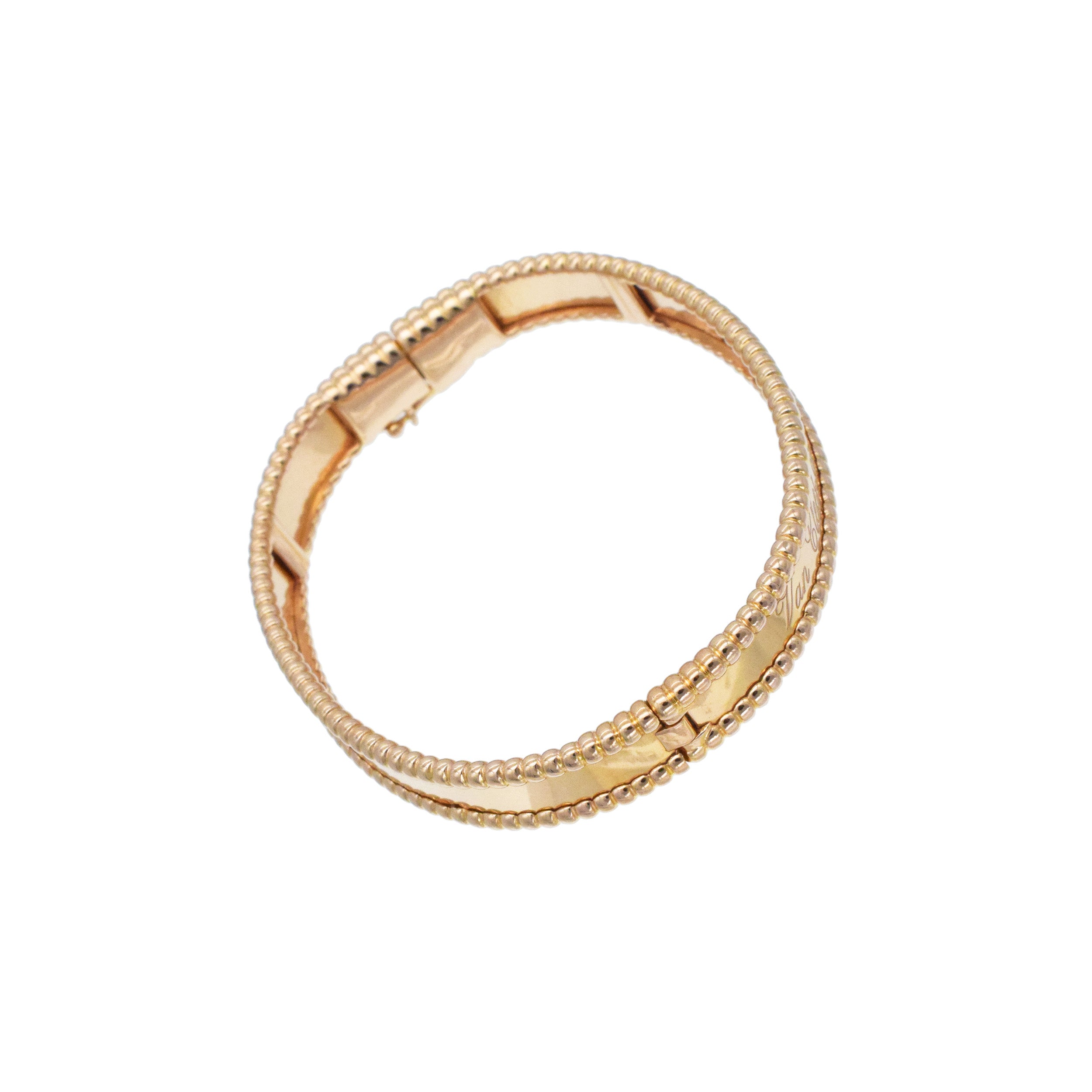 Van Cleef & Arpels 18k Rose Gold Signature Perlee Bracelet