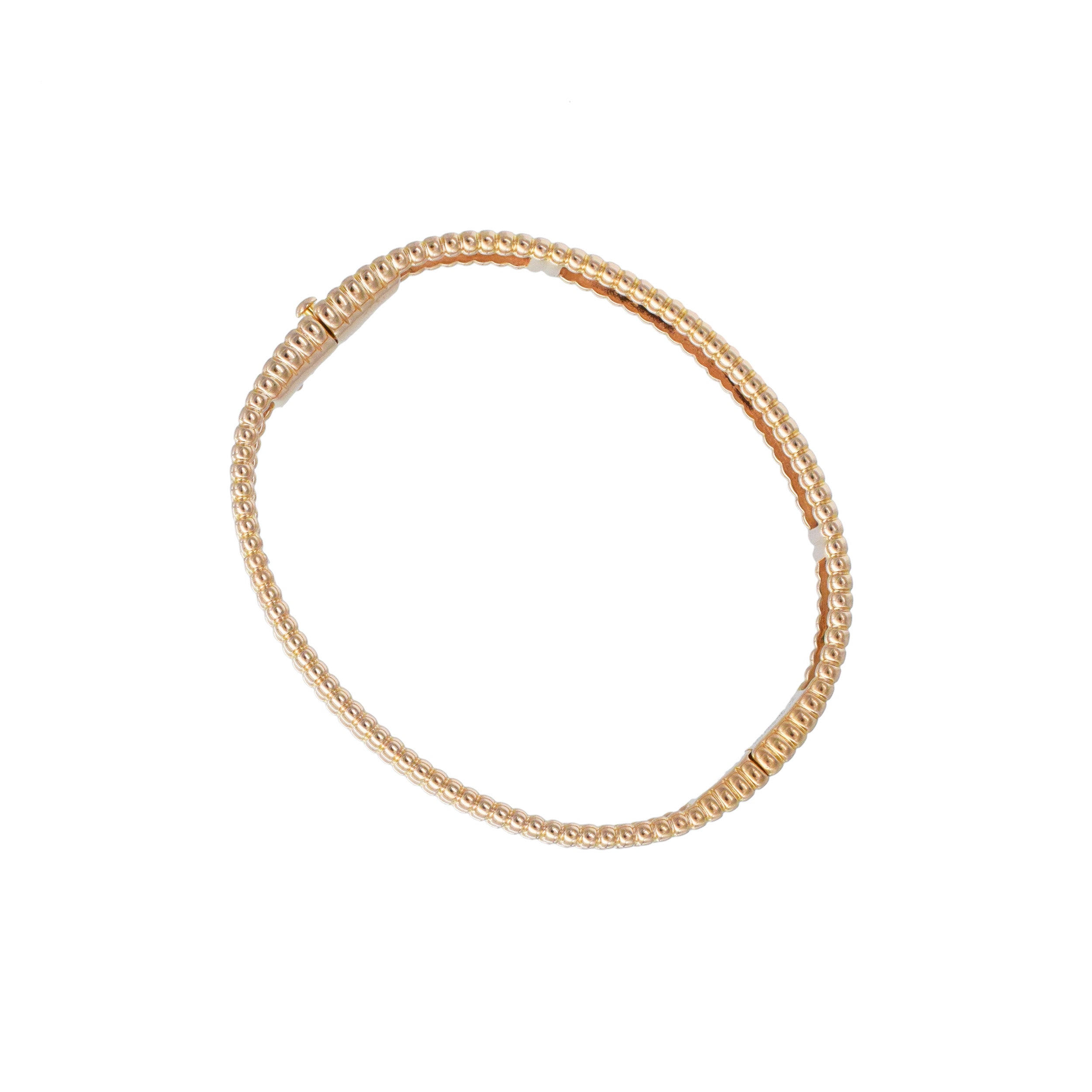 Van Cleef & Arpels 18k Rose Gold Signature Perlee Bracelet