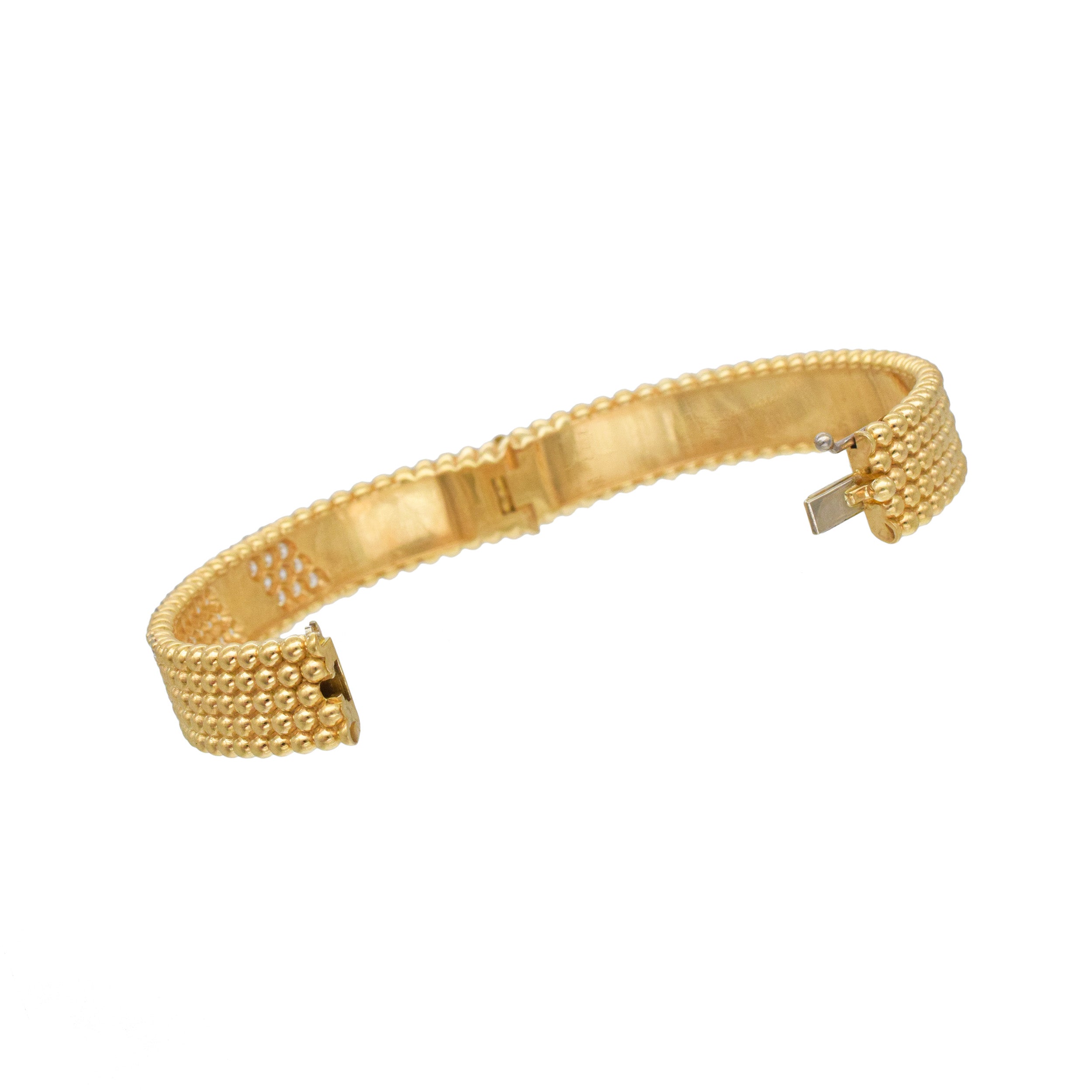 Van Cleef & Arpels Perlee 5-Row Diamond Bracelet In 18k Yellow Gold