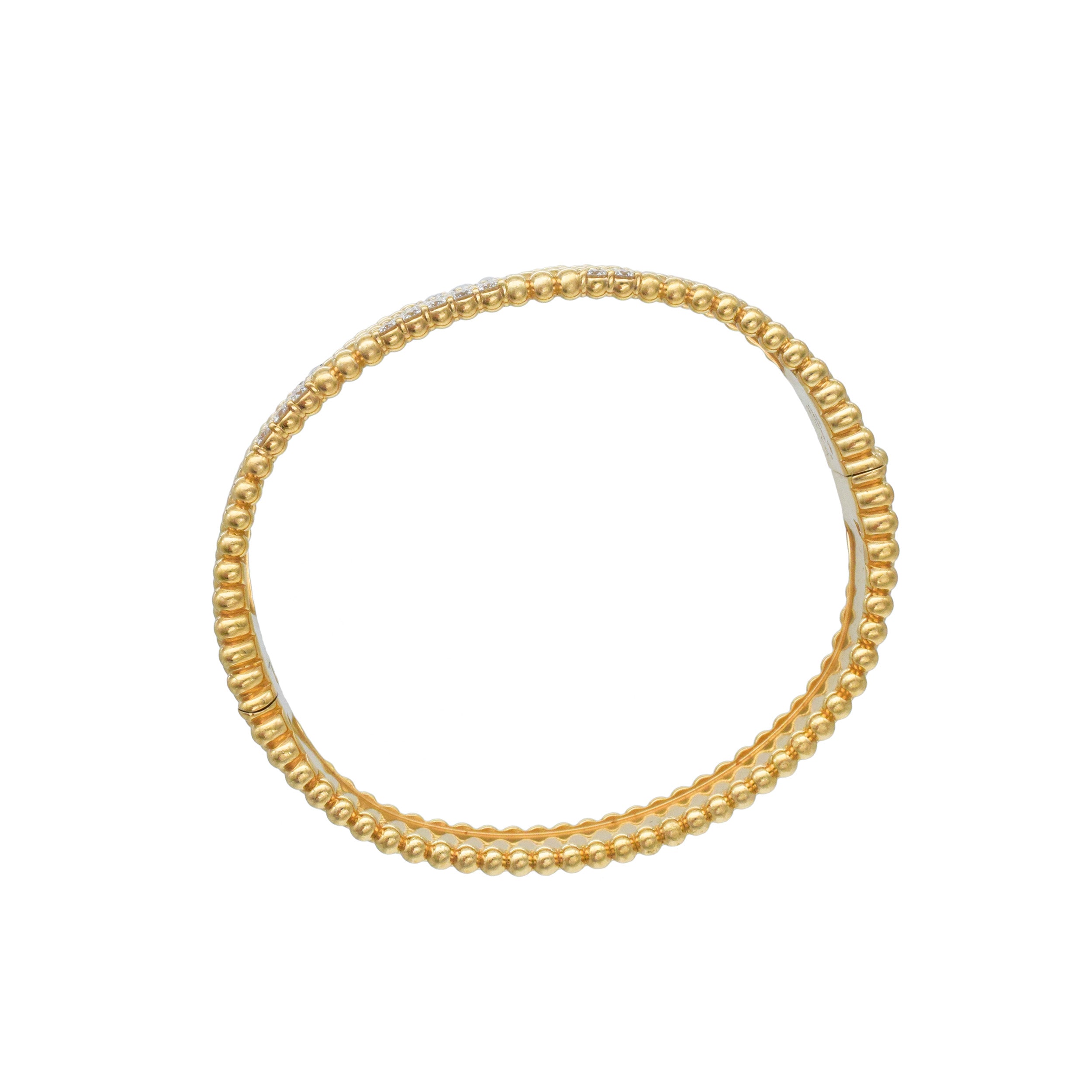 Van Cleef & Arpels Perlee 5-Row Diamond Bracelet In 18k Yellow Gold