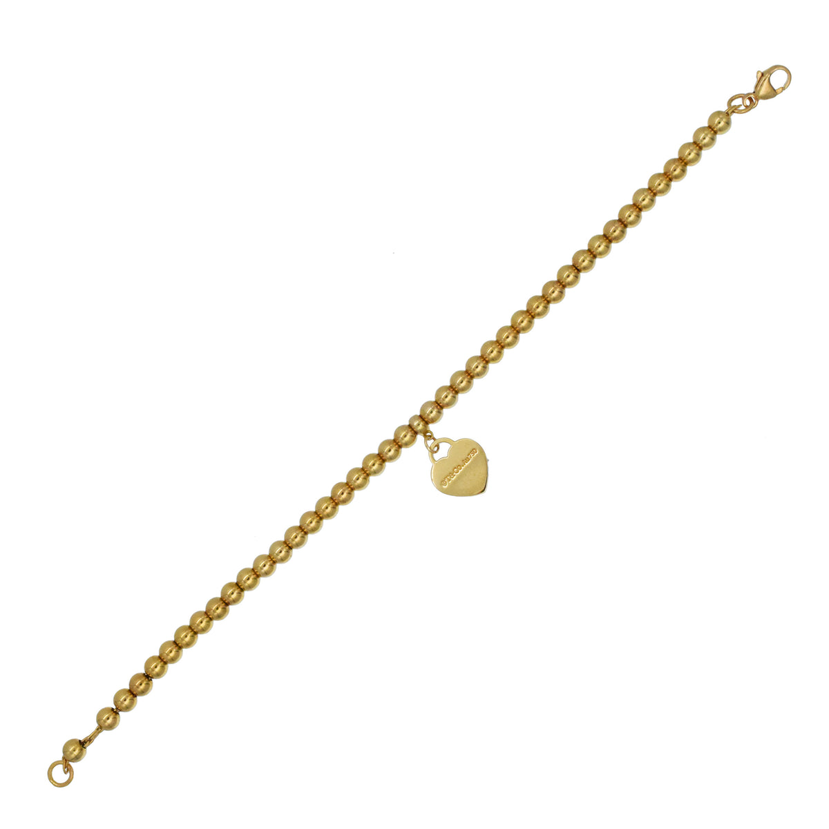 Tiffany & Co. Heart tag bead bracelet in 18k yellow gold