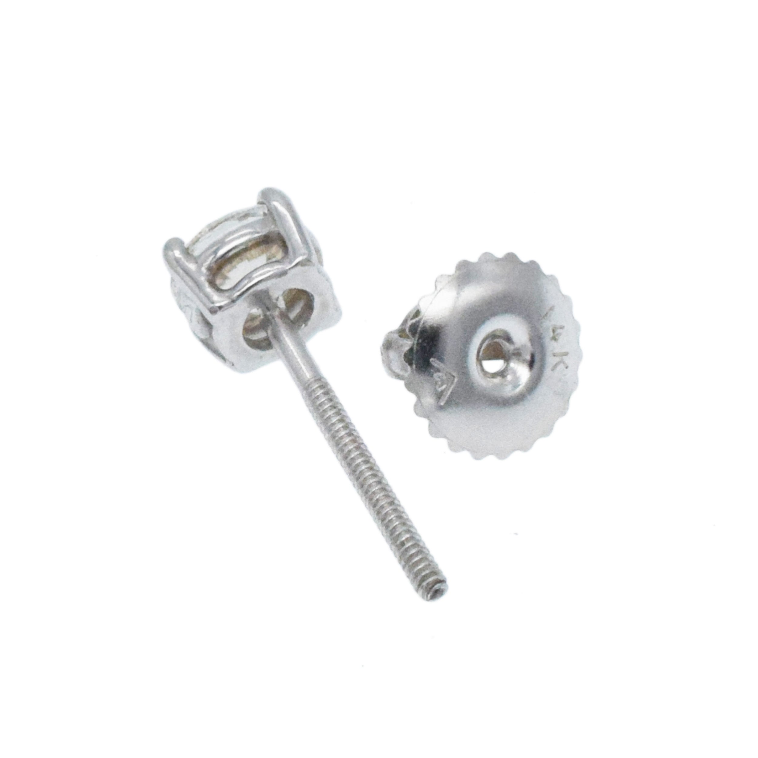 0.80ct Diamond stud earrings in 14k white gold