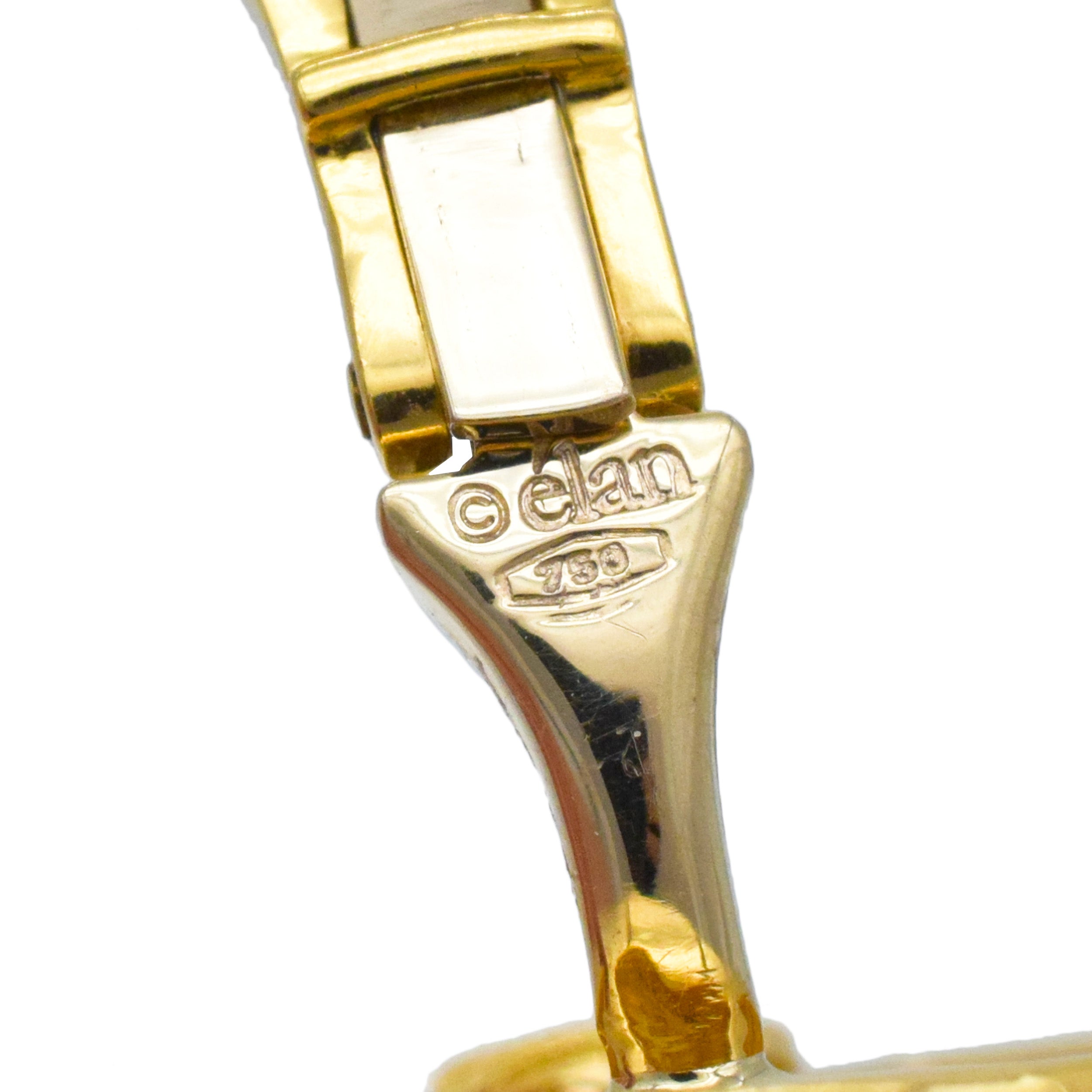 Elan Diamond And Carved Gold Knot Earrings In 18k Yellow Gold