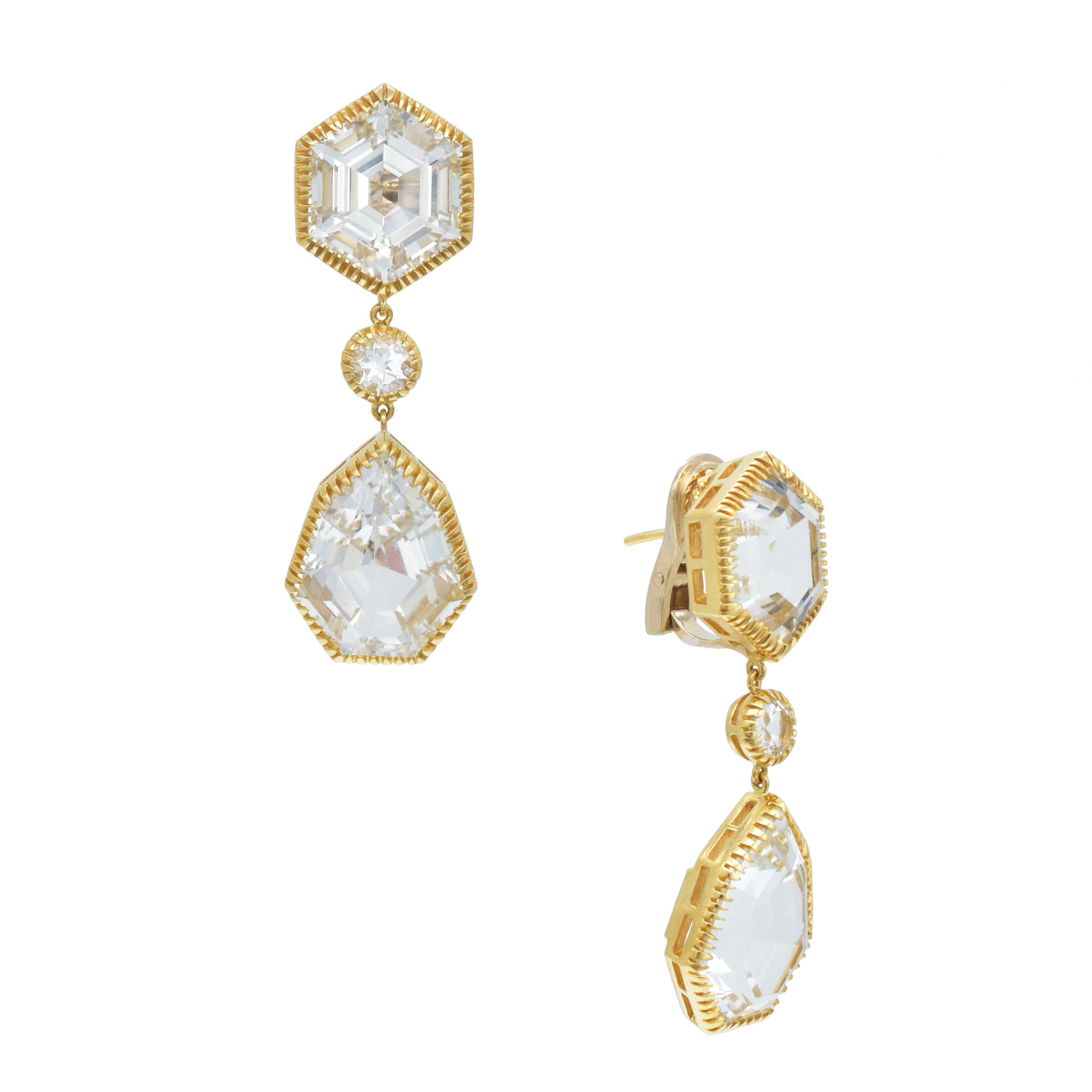 Verdura Byzantine Pendant Earrings In 18k Yellow Gold