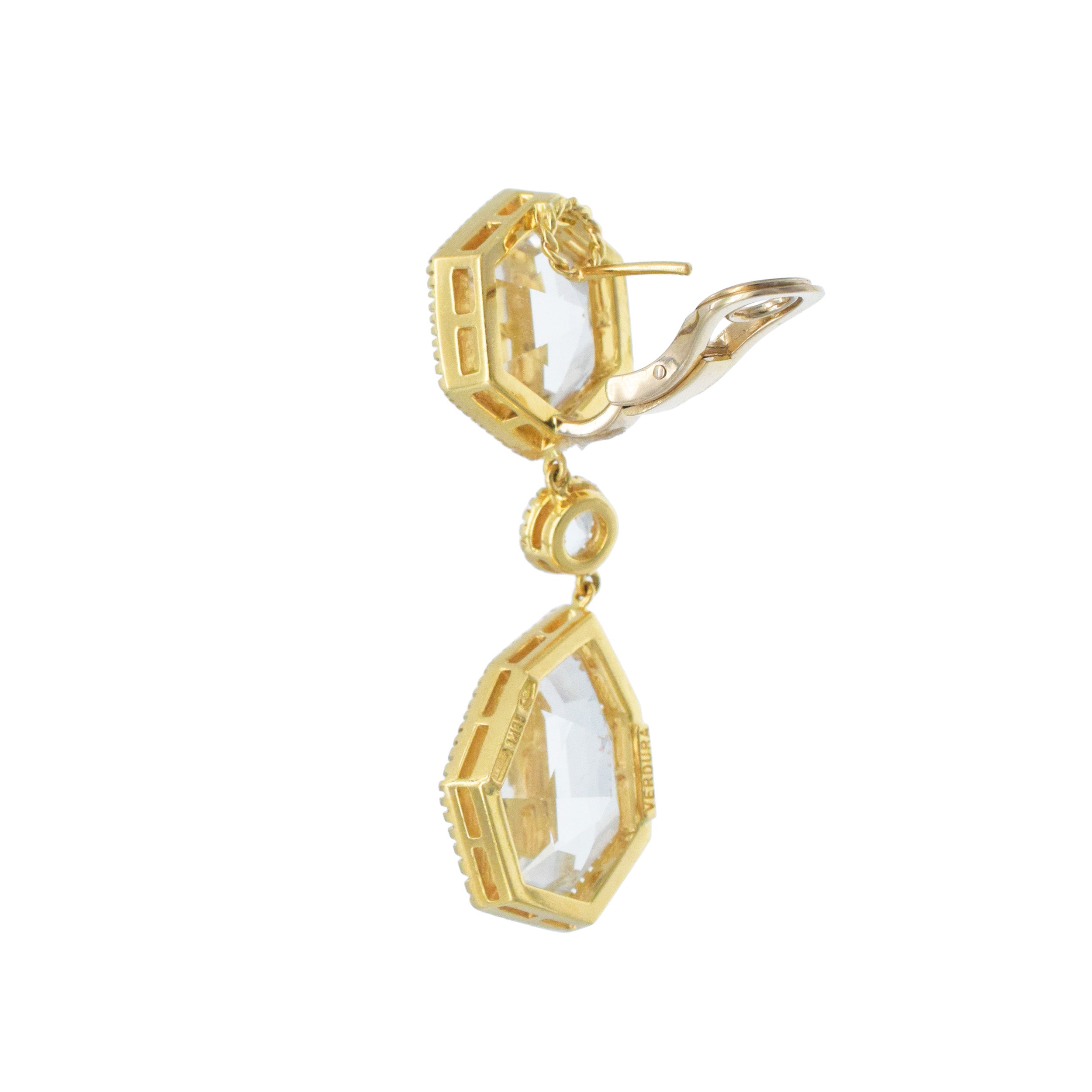 Verdura Byzantine Pendant Earrings In 18k Yellow Gold