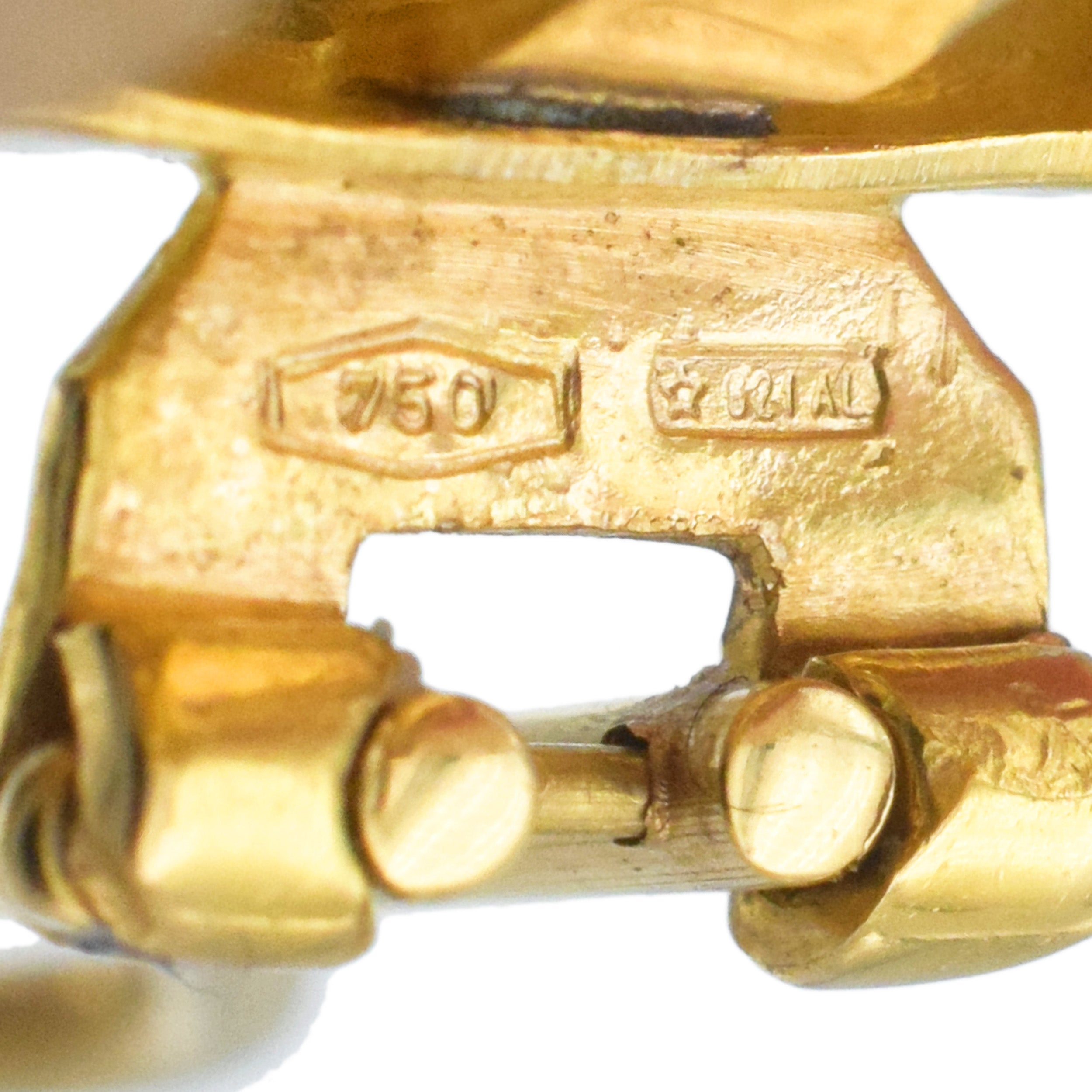 Italian 18k Two-Tone Gold Braided Huggie Earrings