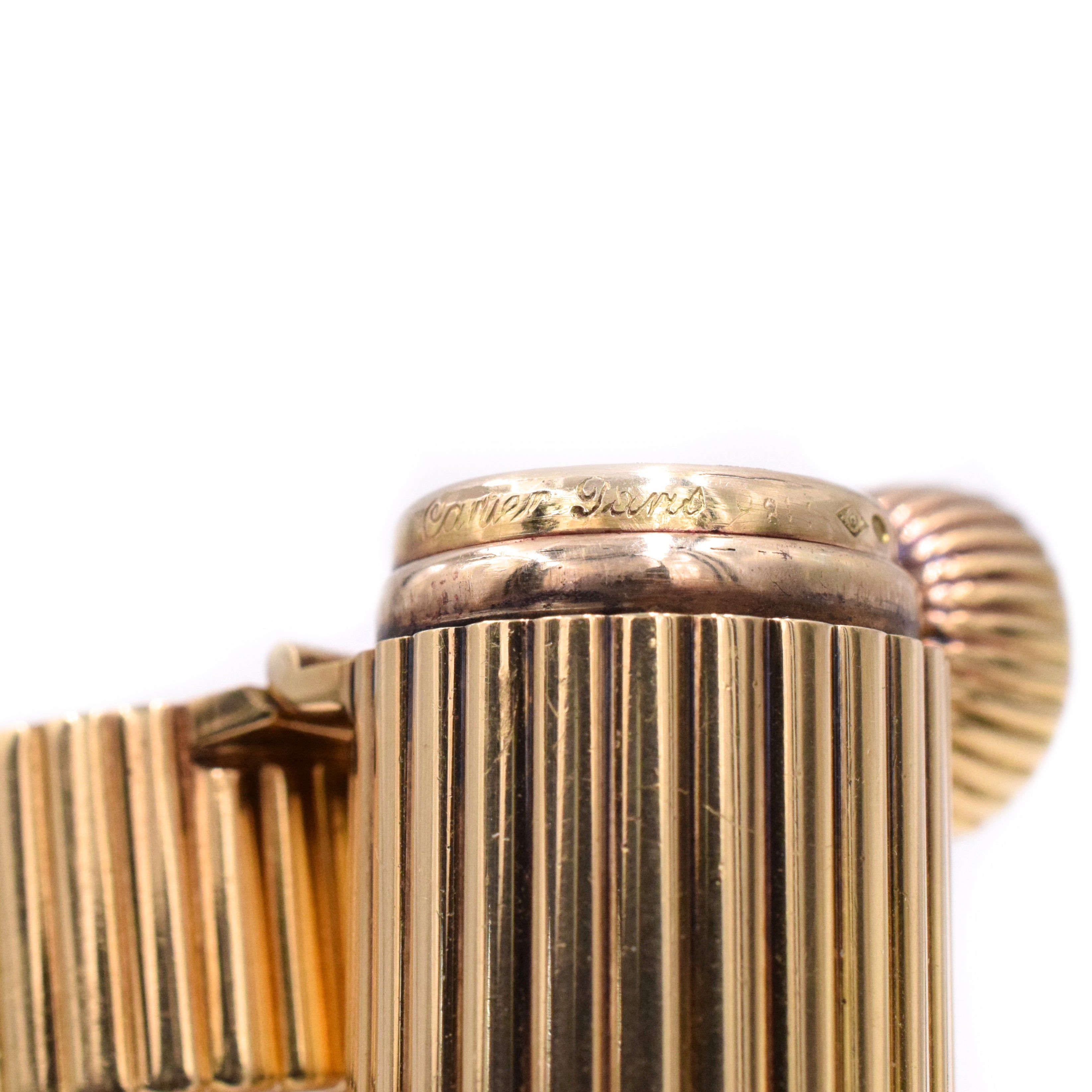 Cartier 1910-1920's Double Two-Sided Lipstick Holder In 18k Gold