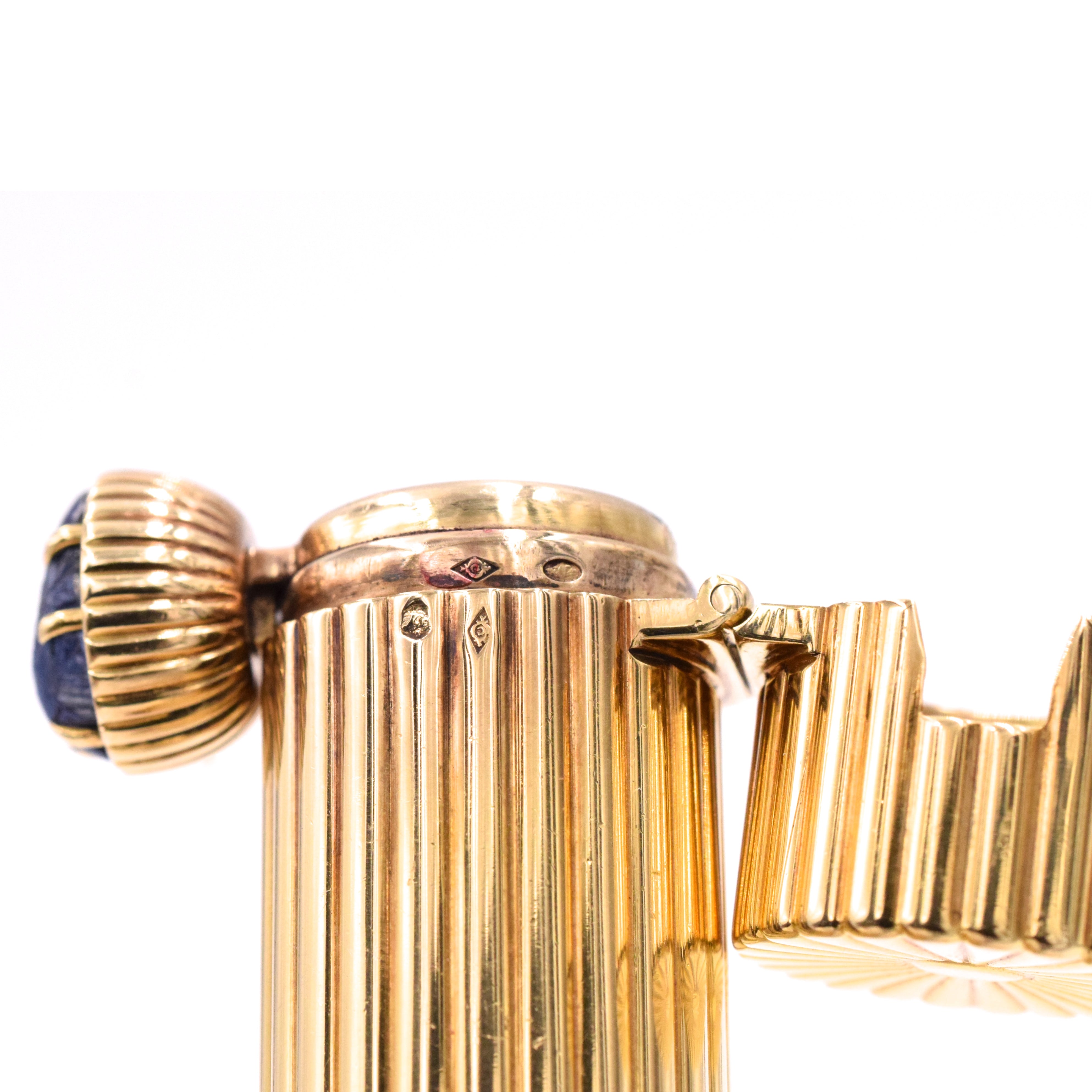 Cartier 1910-1920's Double Two-Sided Lipstick Holder In 18k Gold