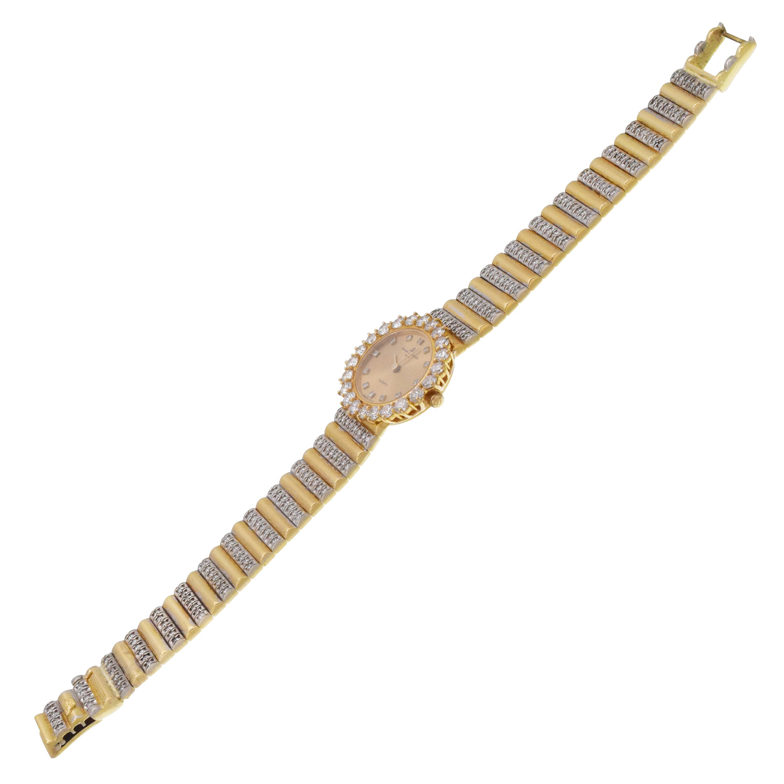Baume & Mercier 18K Yellow Gold And Damond  Wrist Watch