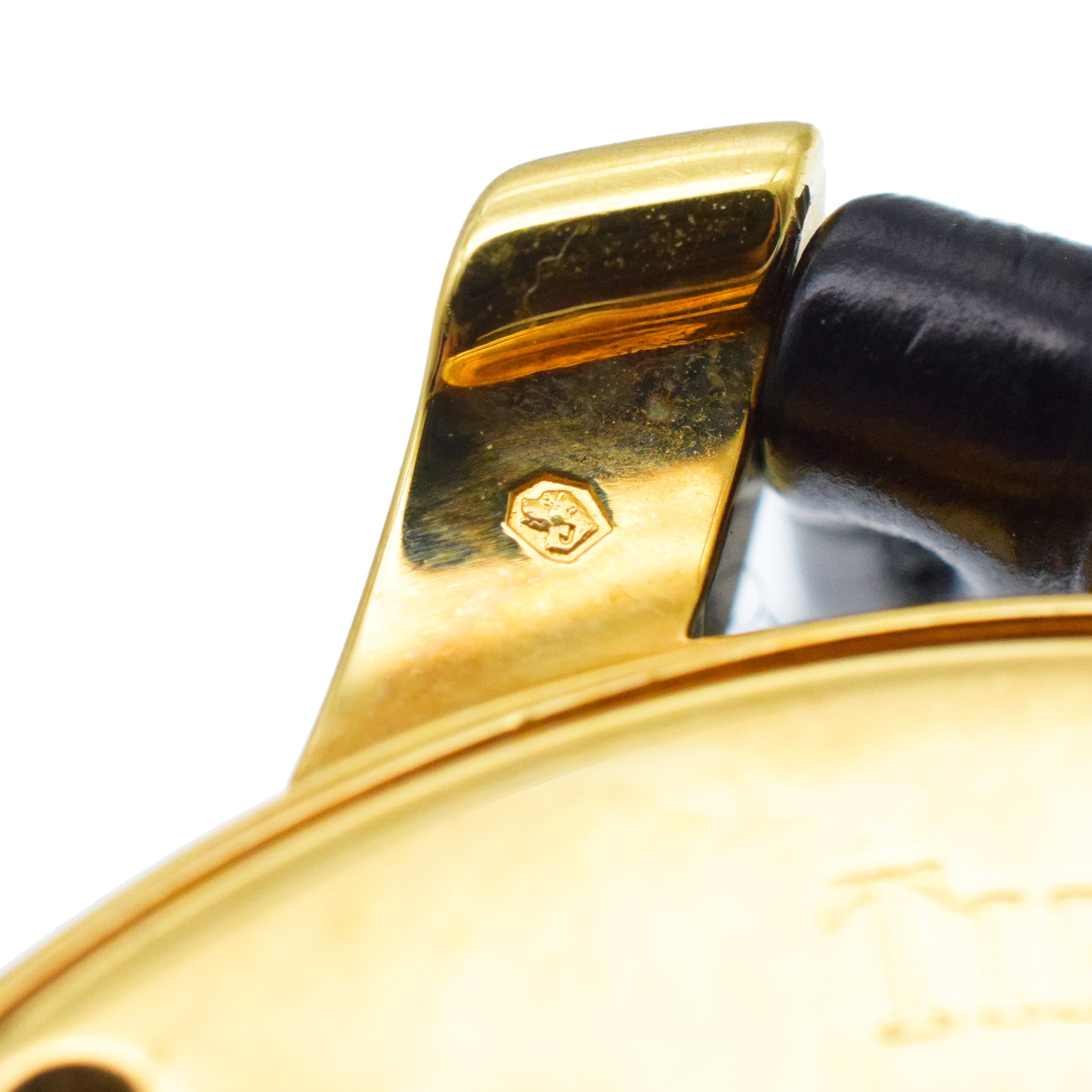 Tiffany & Co. Mark Coupe 18k Yellow Gold Watch With Original Alligator Strap