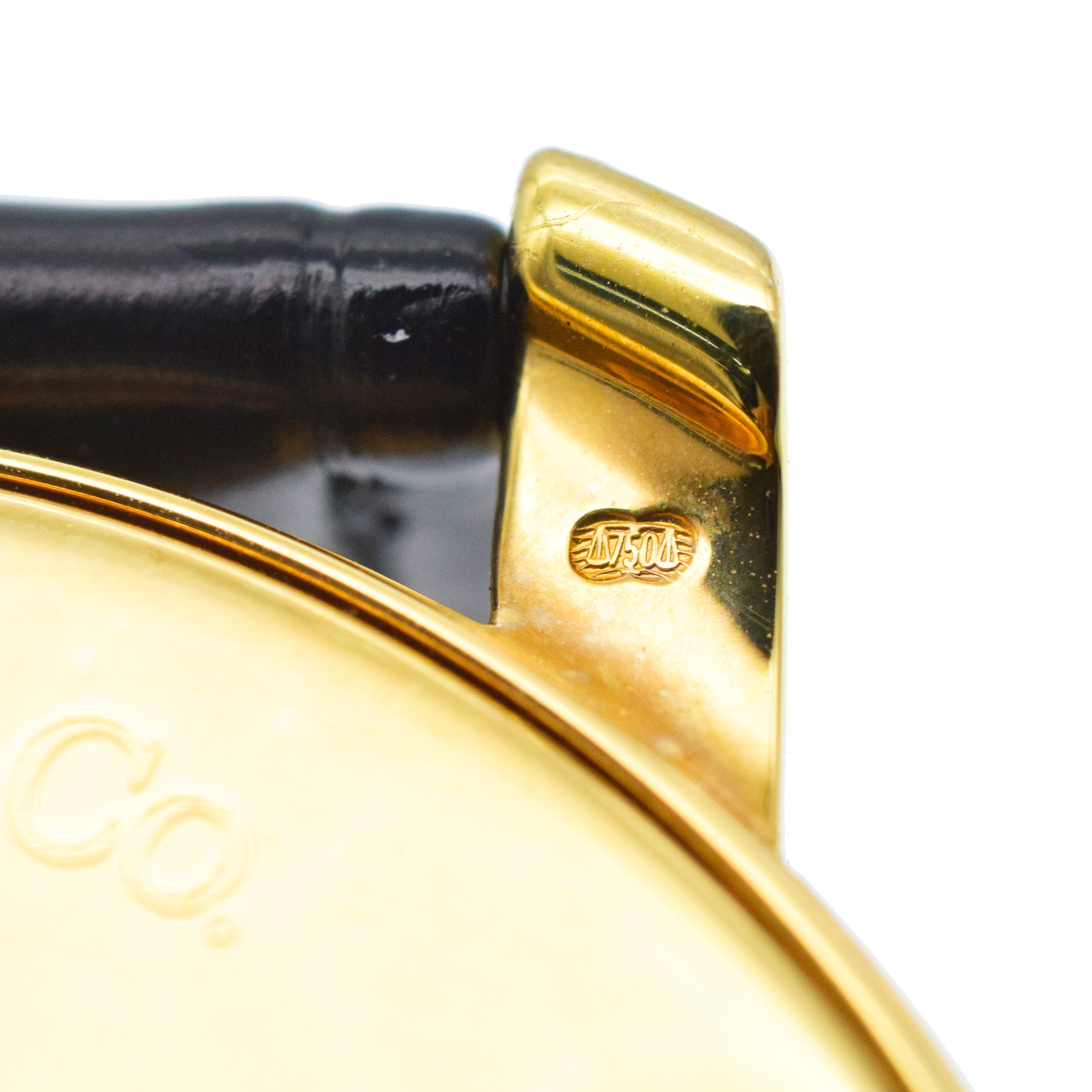 Tiffany & Co. Mark Coupe 18k Yellow Gold Watch With Original Alligator Strap