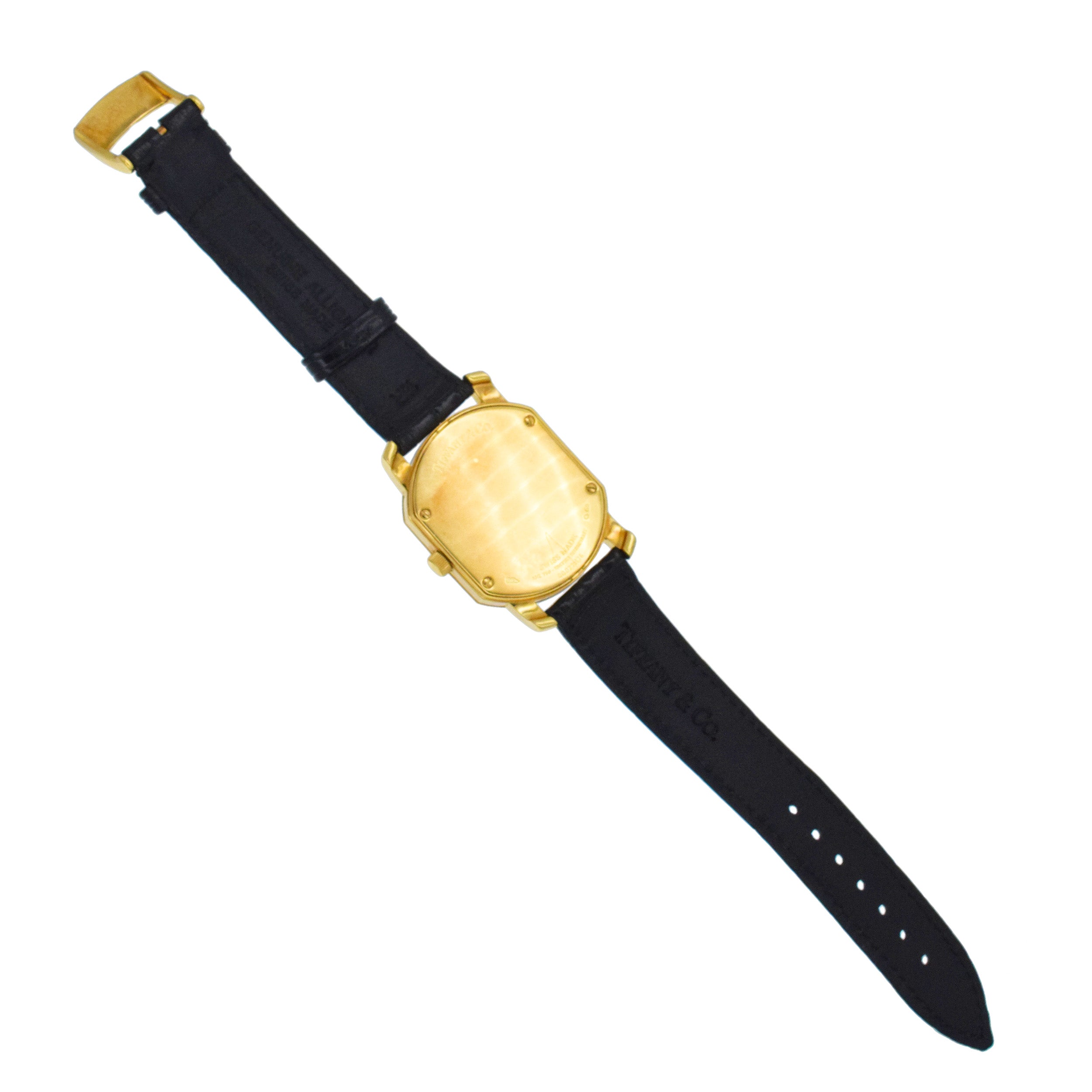 Tiffany & Co. Mark Coupe 18k Yellow Gold Watch With Original Alligator Strap