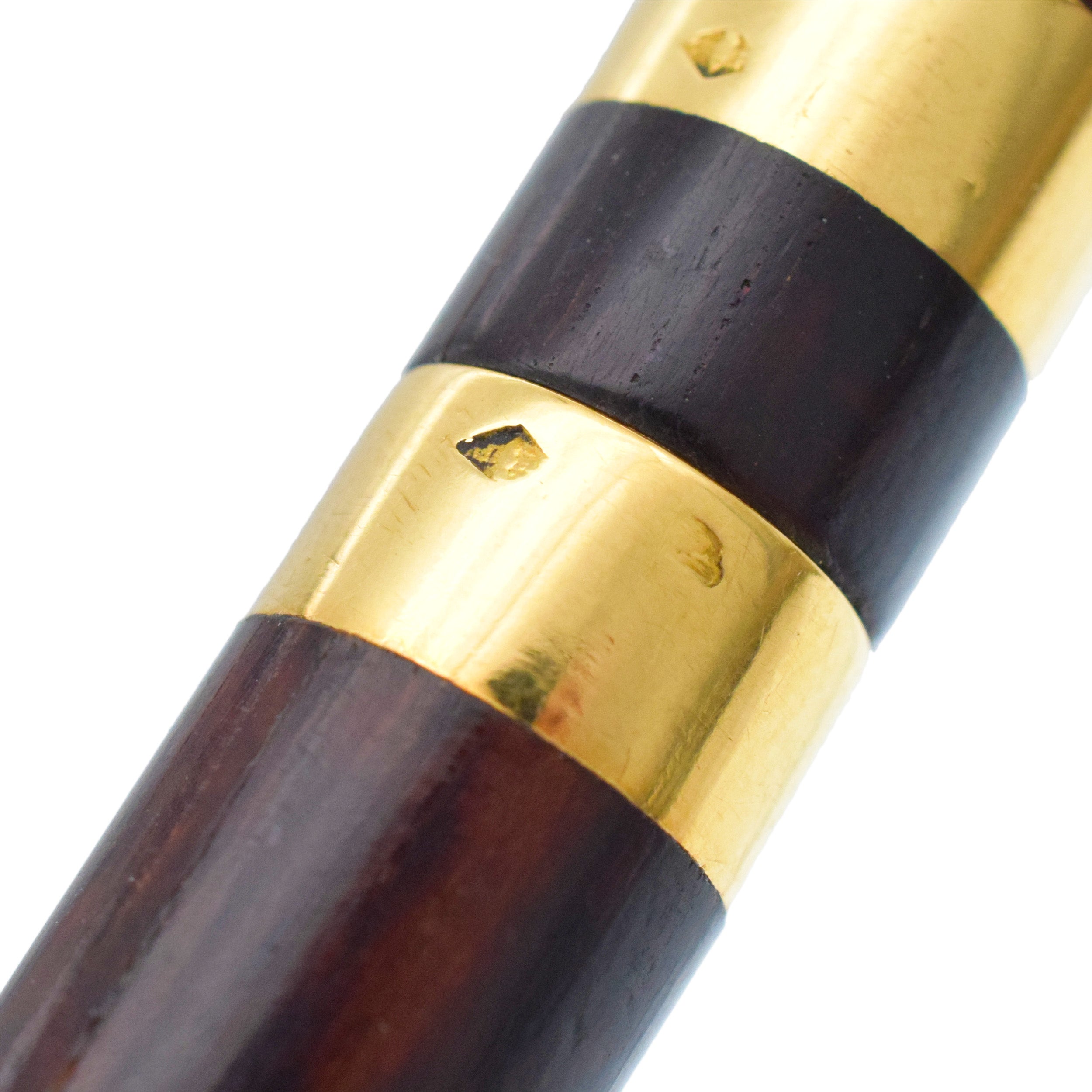 Van Cleef & Arpels 18k Yellow Gold And Wood Pen