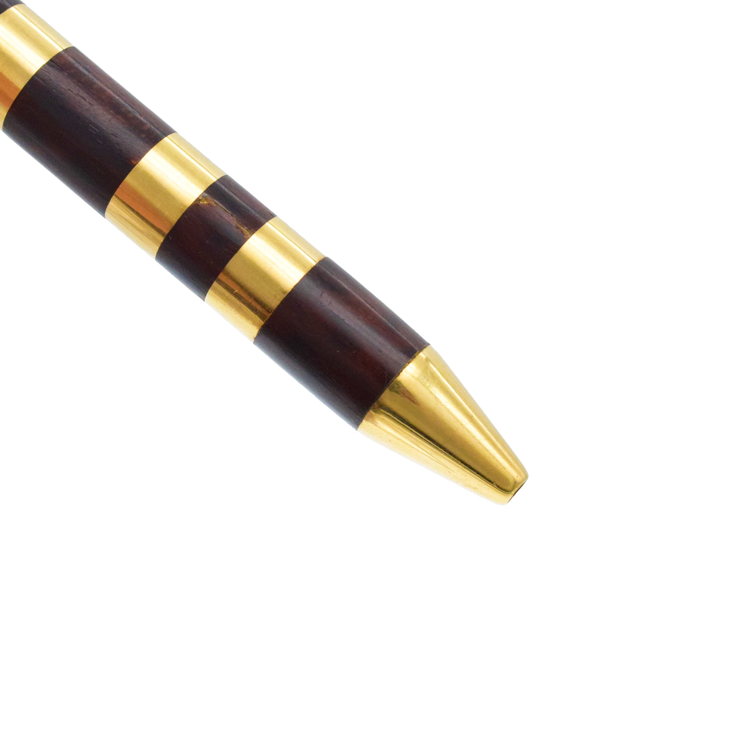 Van Cleef & Arpels 18k Yellow Gold And Wood Pen