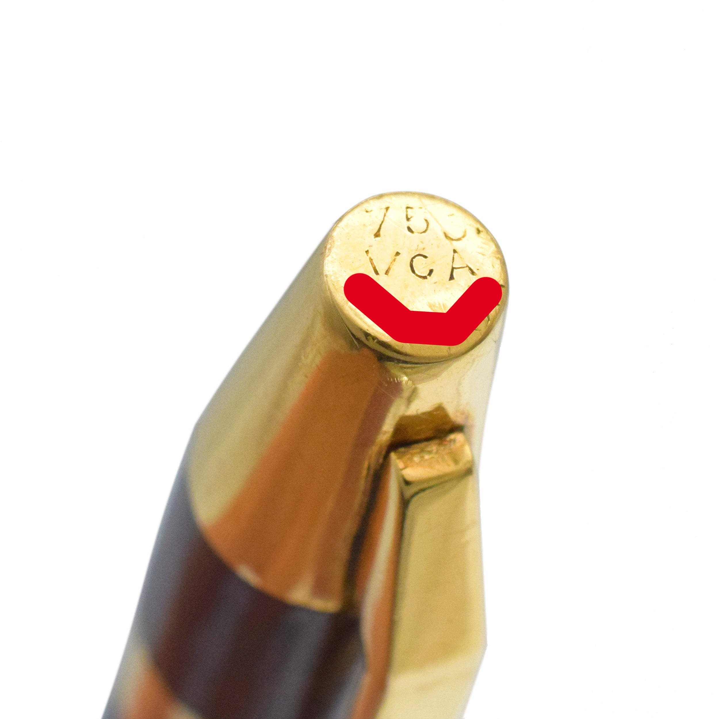 Van Cleef & Arpels 18k Yellow Gold And Wood Pen