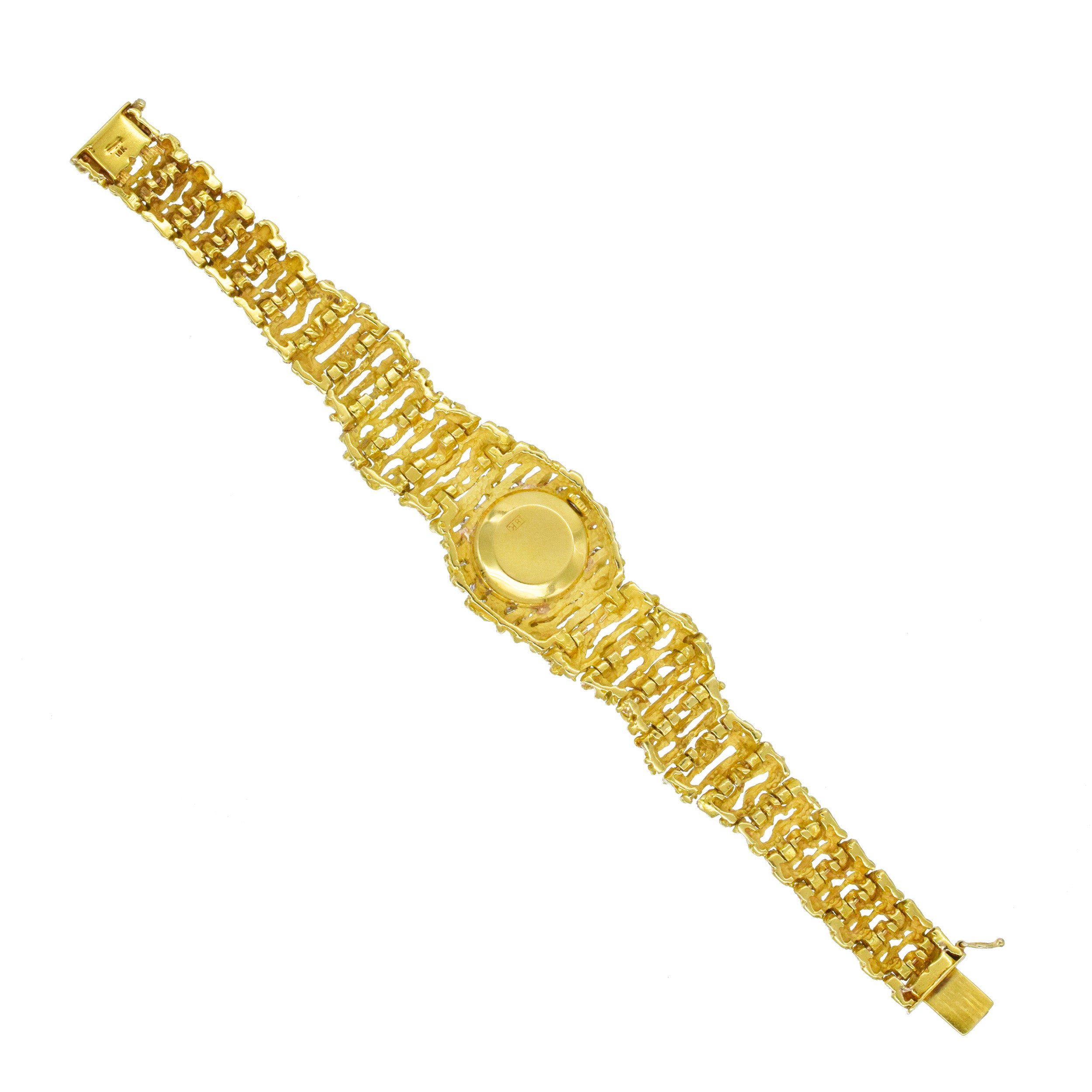 Ebel Lady's Gold and Diamond Cocktail Wristwatch In 18k Yellow Gold