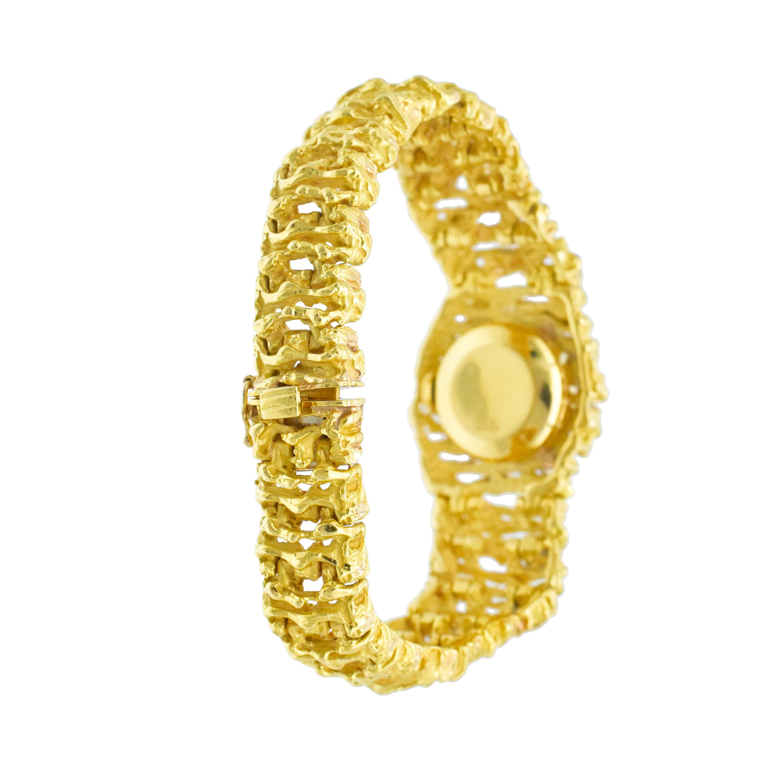 Ebel Lady's Gold and Diamond Cocktail Wristwatch In 18k Yellow Gold