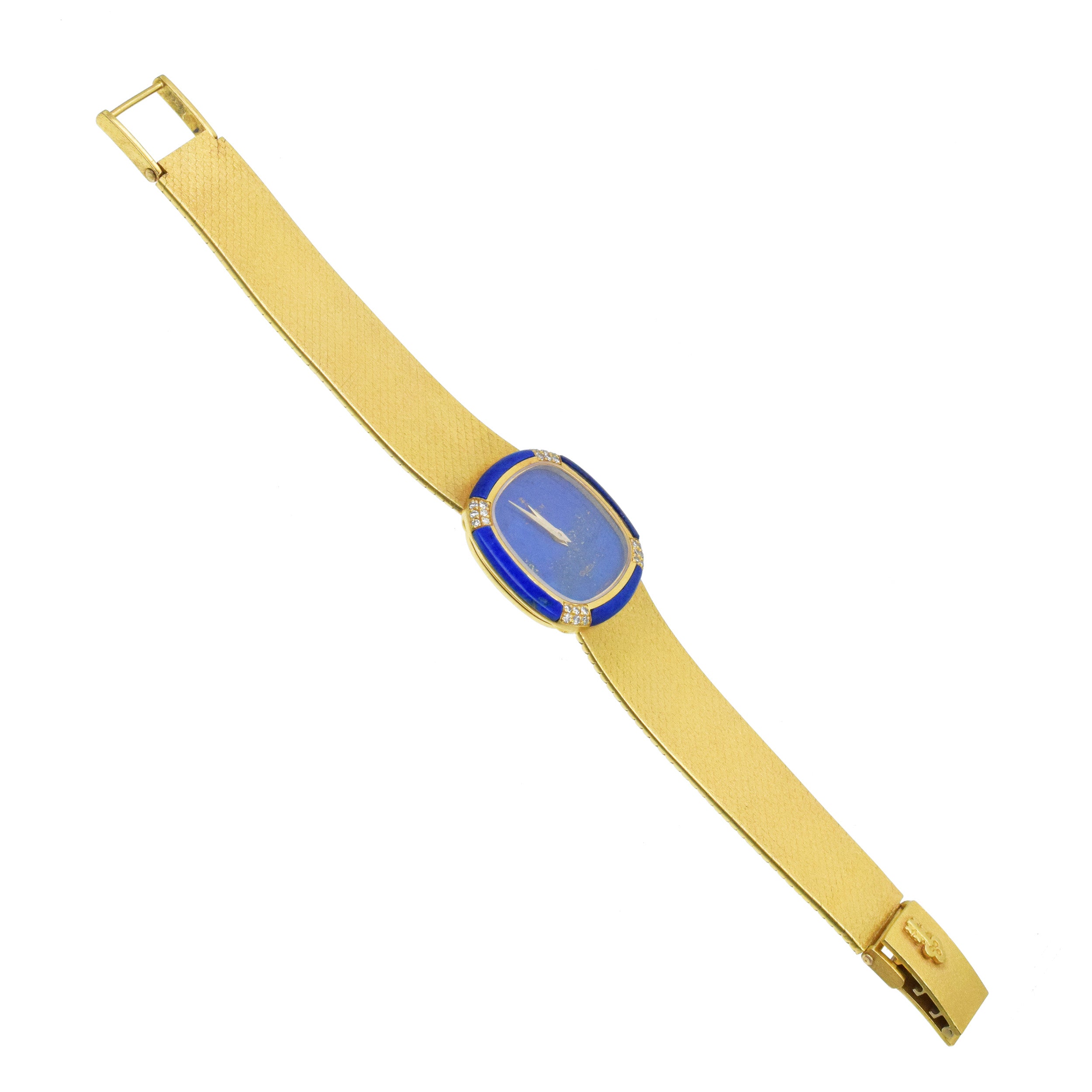 Corum Lapis Lazuli And Diamond Ladies Wrist Watch In 18k Yellow Gold