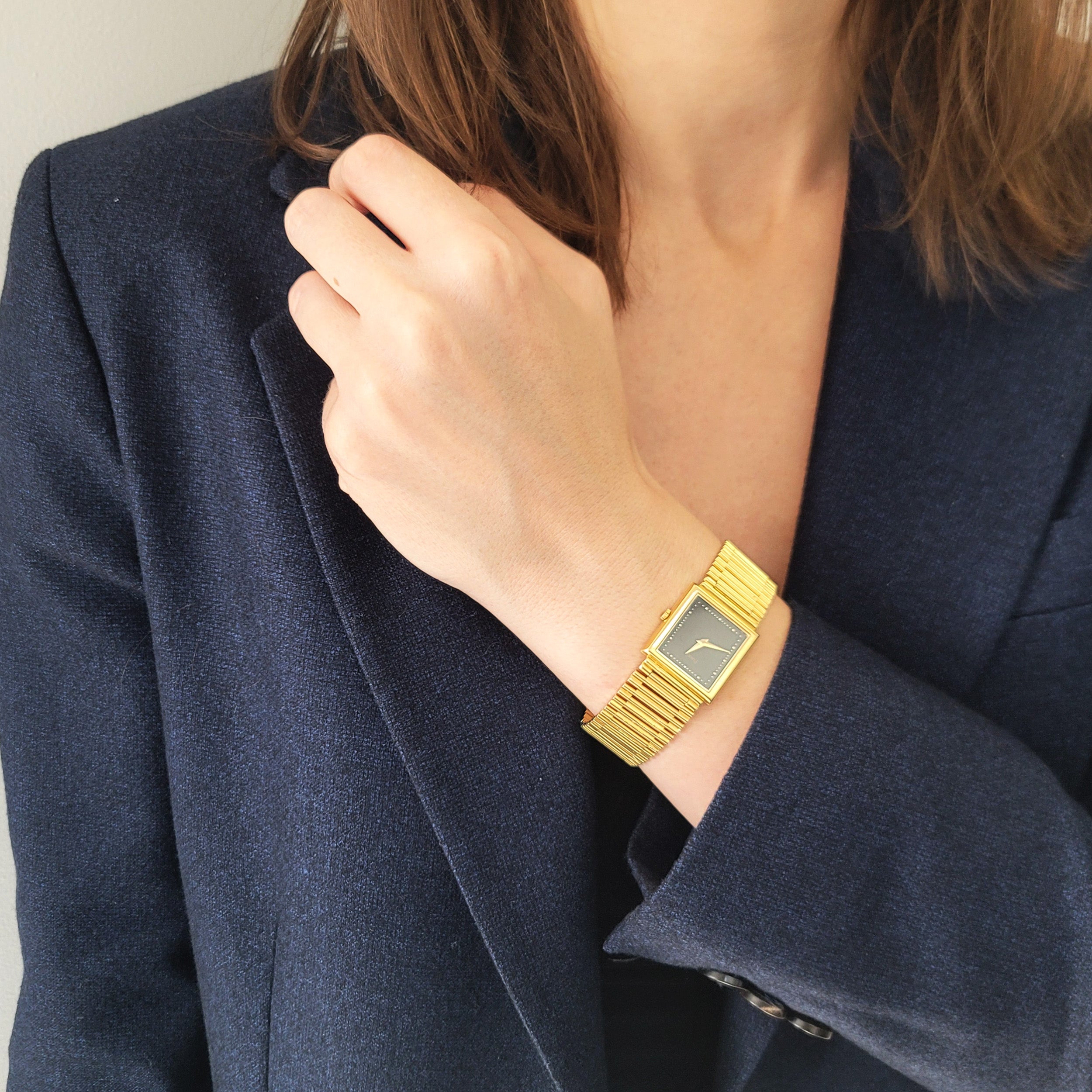 Piaget Wrist Watch In 18k Yellow Gold, Black Dial